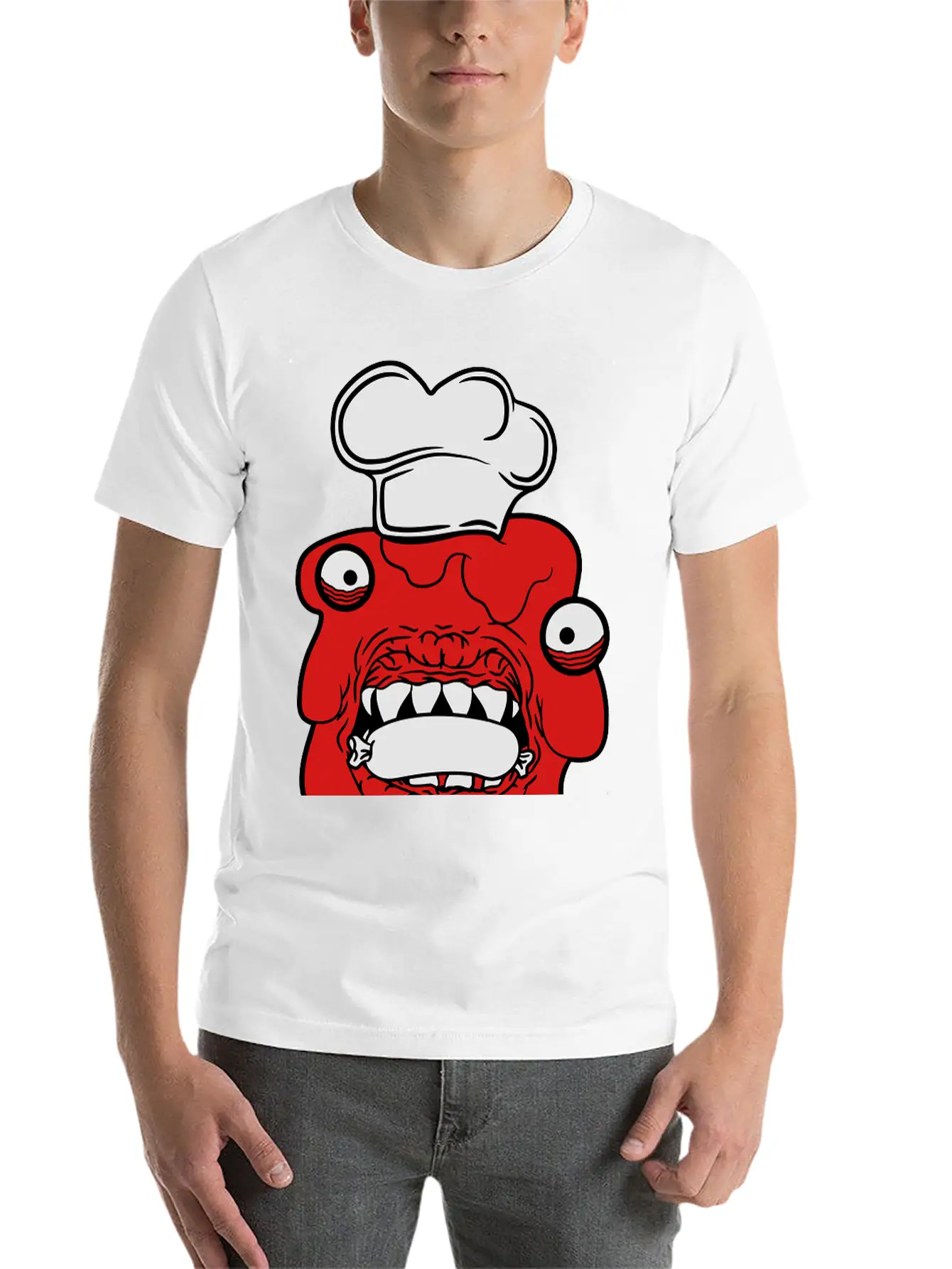 Sausage Cook Eat Chef Apron Hunger Delicious Dange Breathable Soft Cotton T-Shirt – Timeless Casual Look