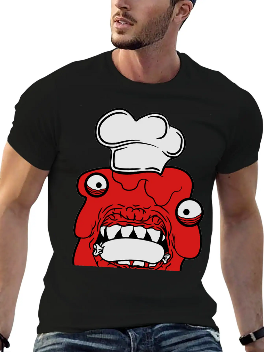 Sausage Cook Eat Chef Apron Hunger Delicious Dange Breathable Soft Cotton T-Shirt – Timeless Casual Look
