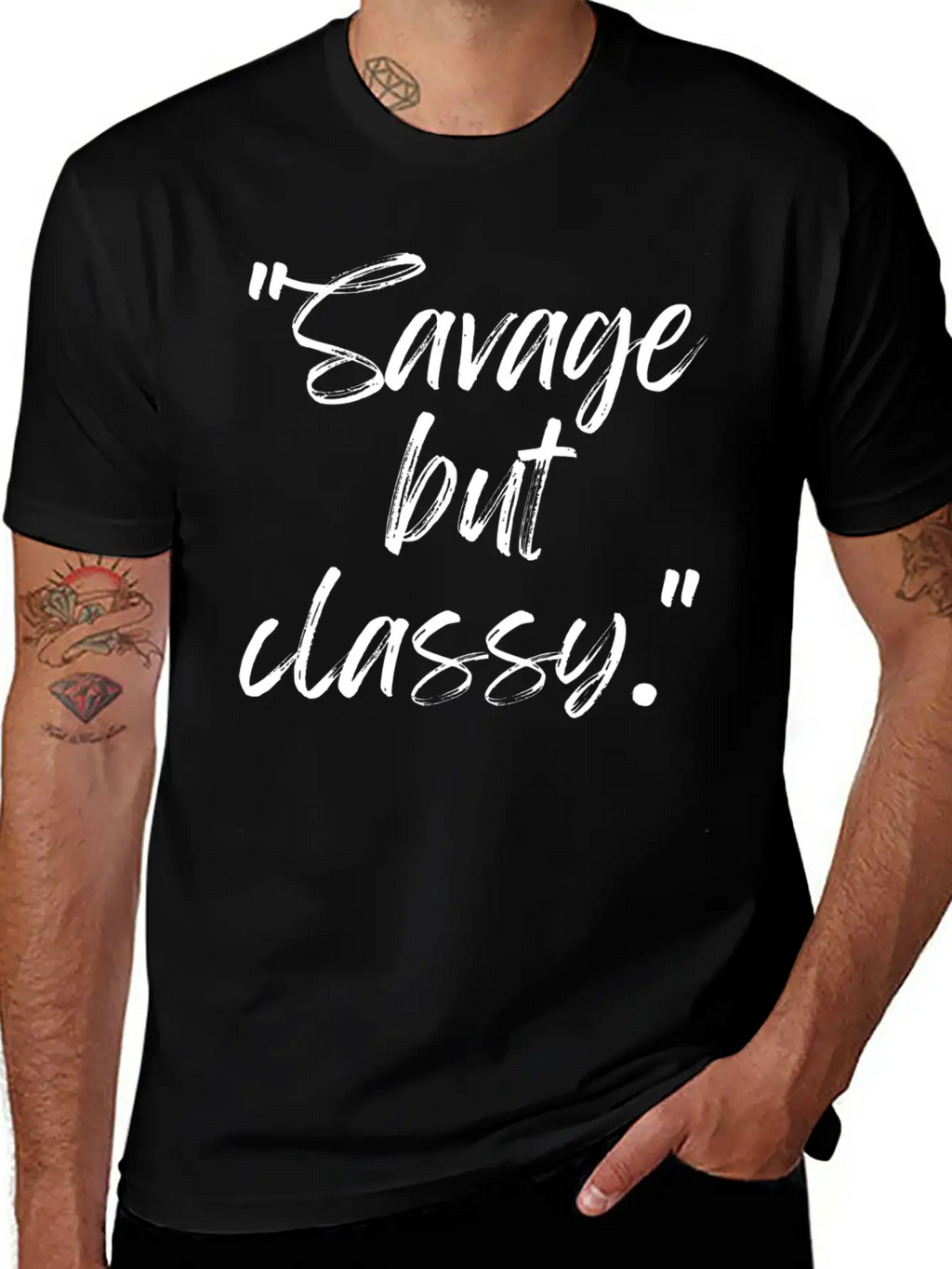 Savage But Classy Breathable Soft Cotton T-Shirt – Timeless Casual Look
