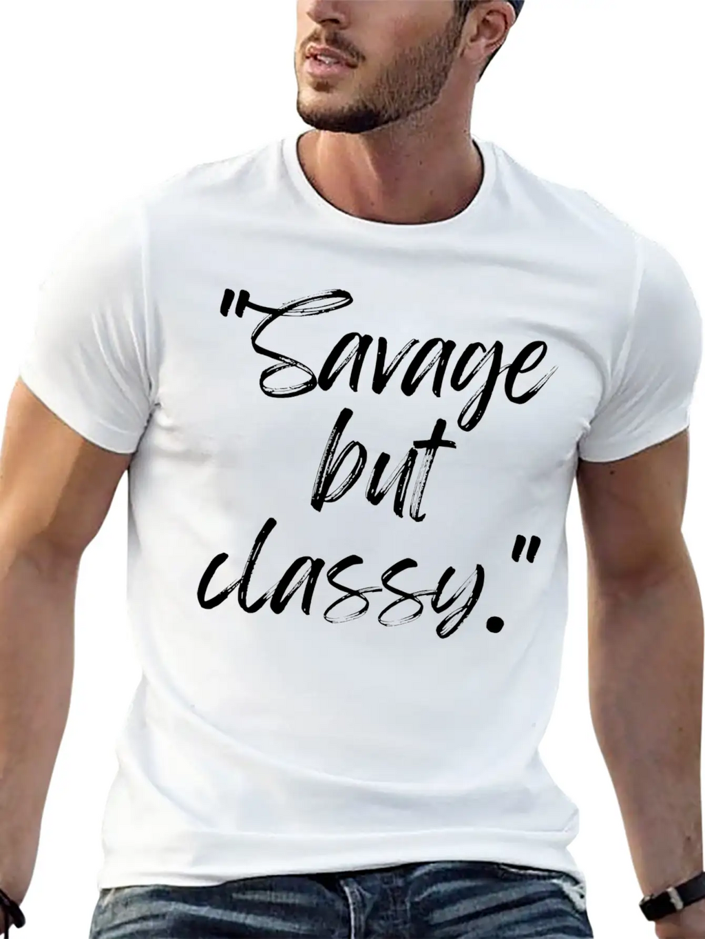 Savage But Classy Breathable Soft Cotton T-Shirt – Timeless Casual Look
