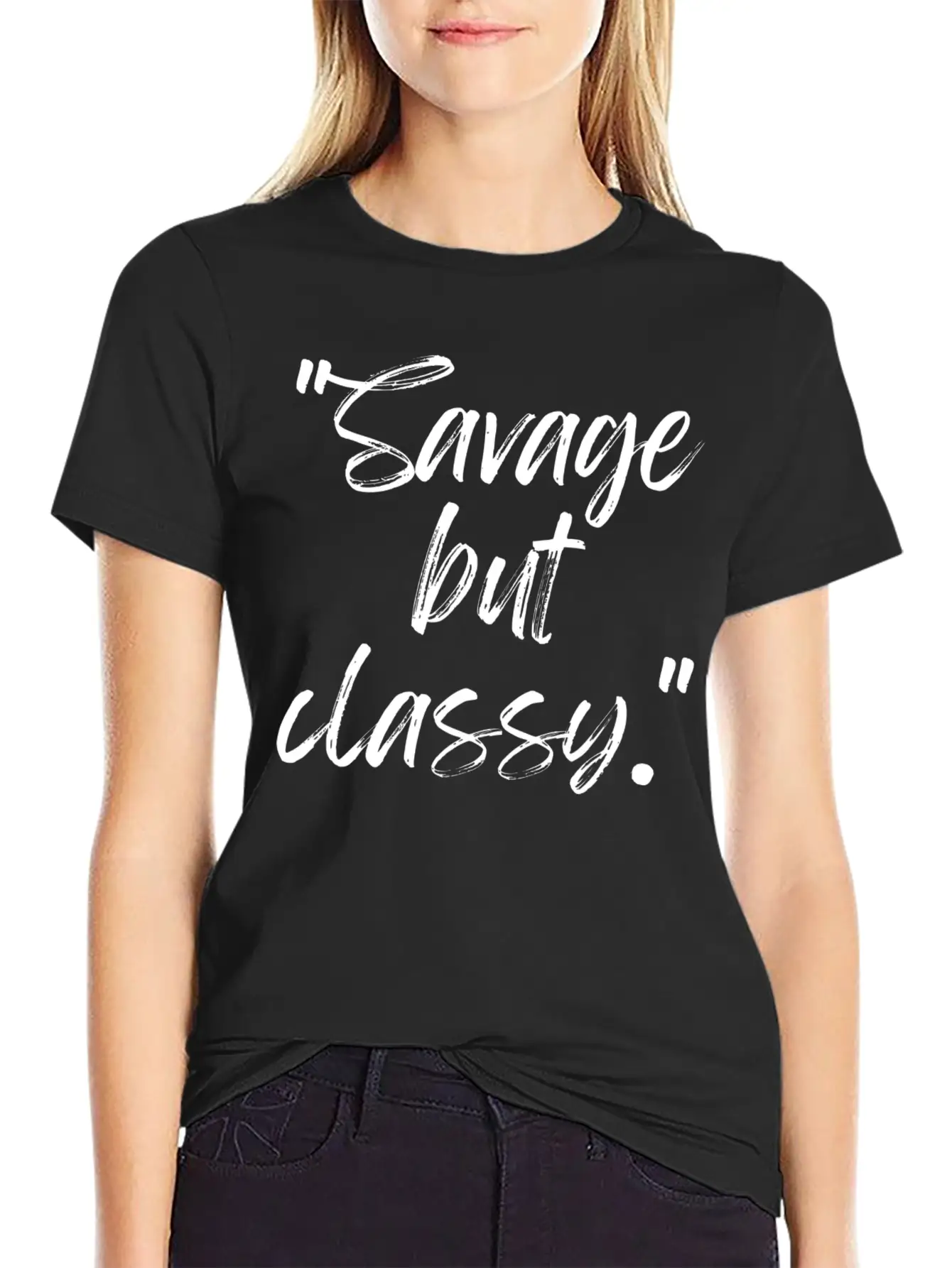 Savage But Classy Breathable Soft Cotton T-Shirt – Timeless Casual Look