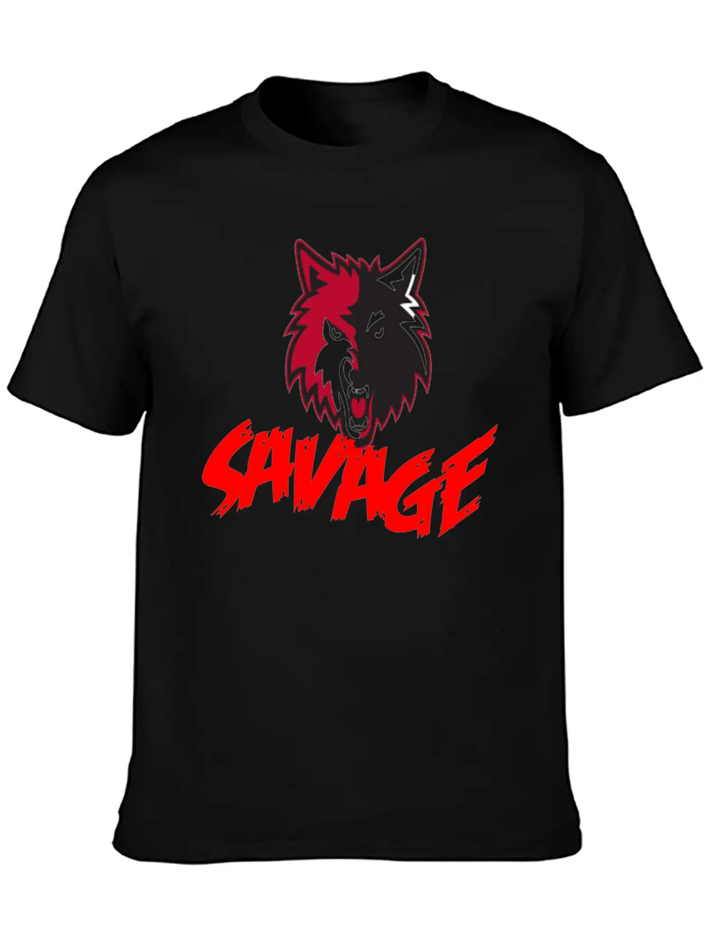 Savage With Wolf Unisex Casual T-Shirt – Clean Design For Daily Comfort