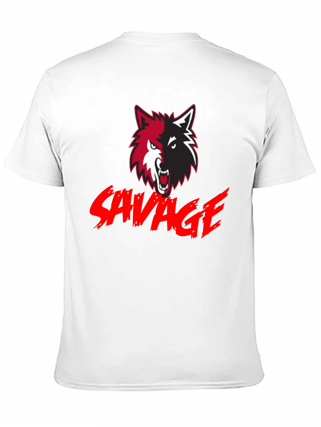 Savage With Wolf Unisex Casual T-Shirt – Clean Design For Daily Comfort