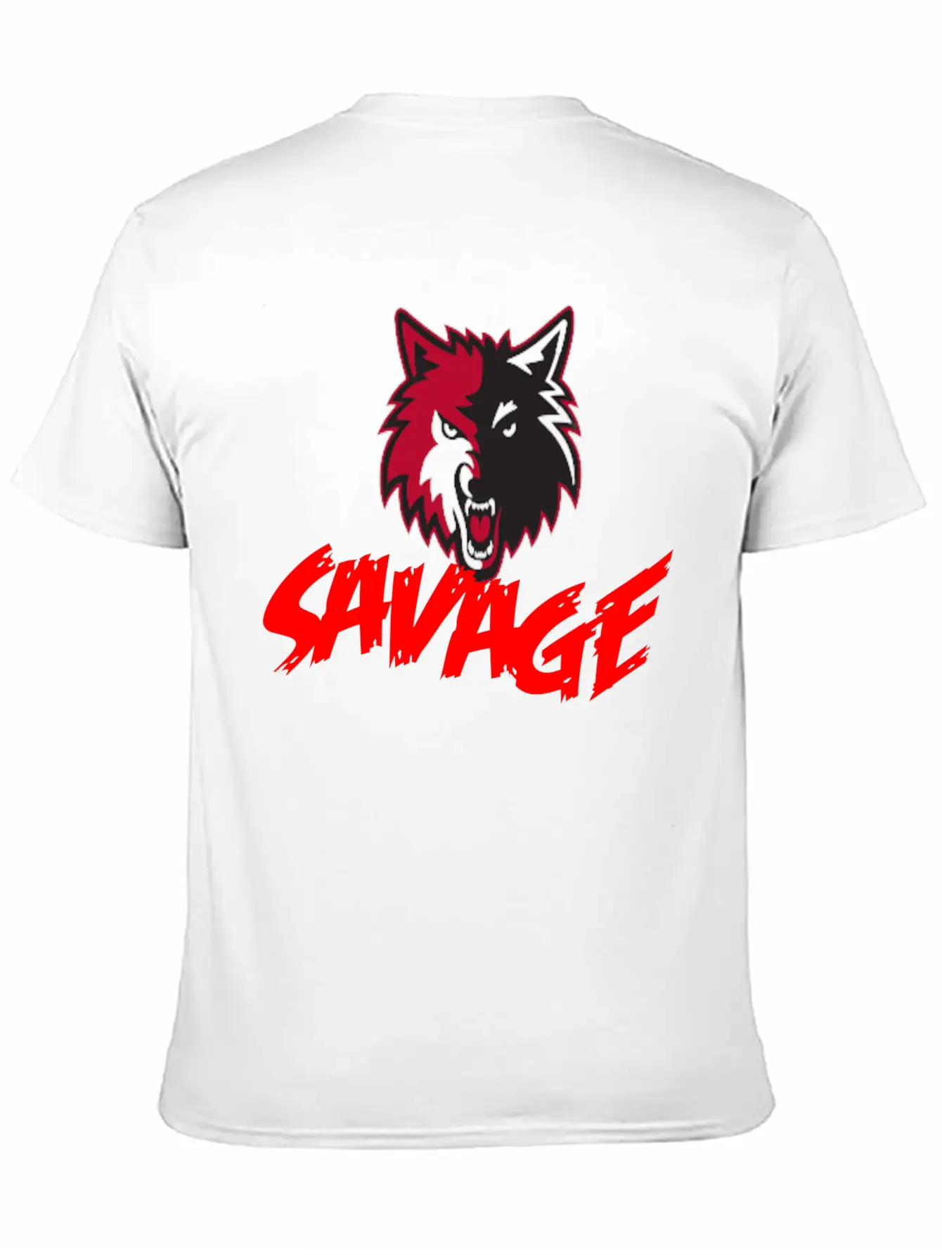 Savage With Wolf Unisex Casual T-Shirt – Clean Design For Daily Comfort