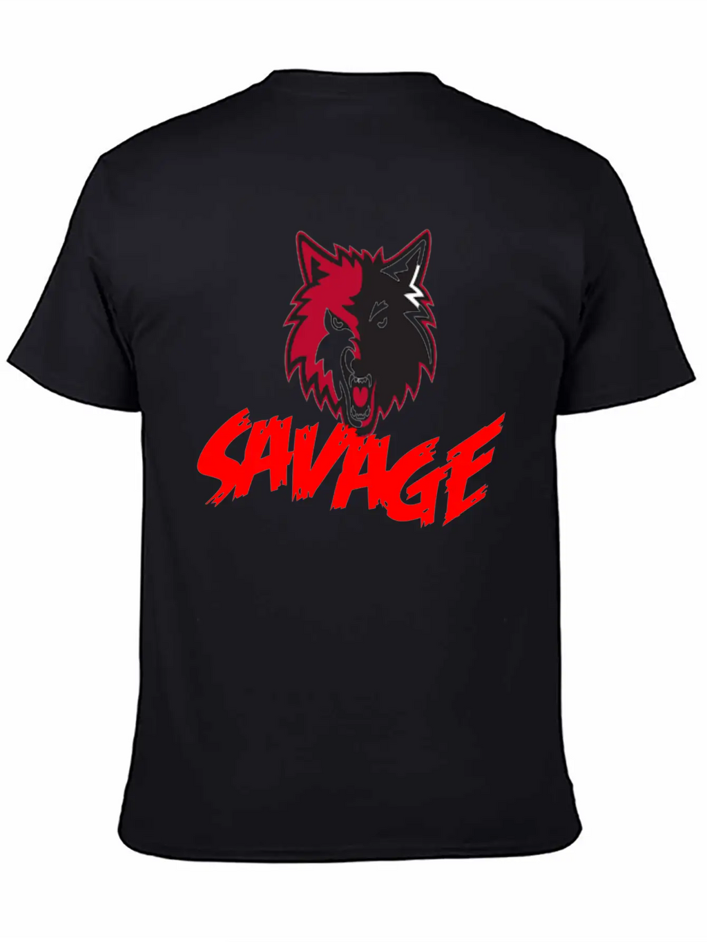 Savage With Wolf Unisex Casual T-Shirt – Clean Design For Daily Comfort
