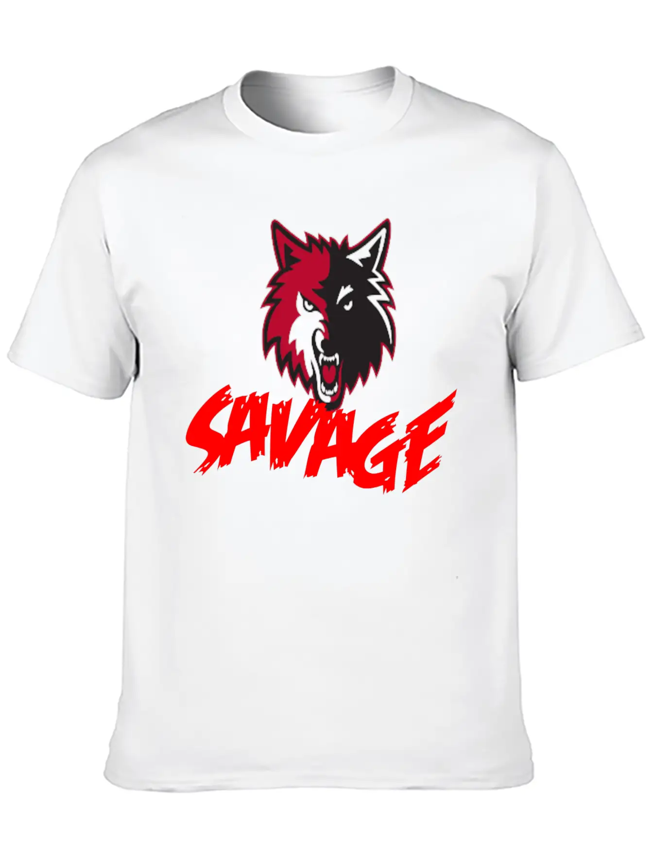 Savage With Wolf Unisex Casual T-Shirt – Clean Design For Daily Comfort