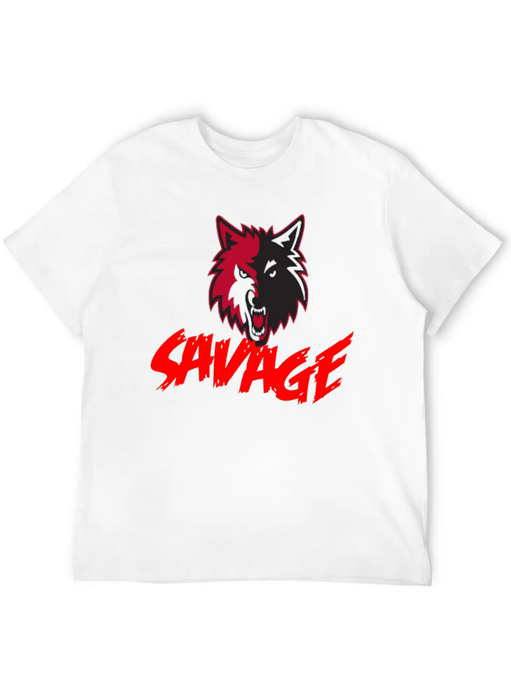 Savage With Wolf Unisex Casual T-Shirt – Clean Design For Daily Comfort