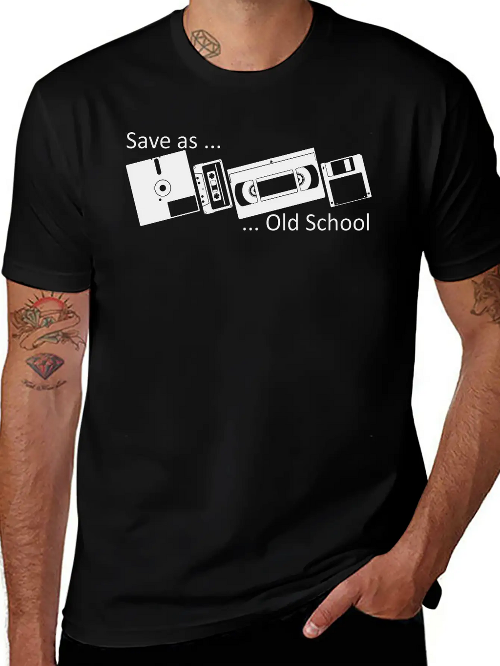 Save As ... Old School Classic Fit Graphic Tee For Daily Comfort – Unisex Cotton Shirt