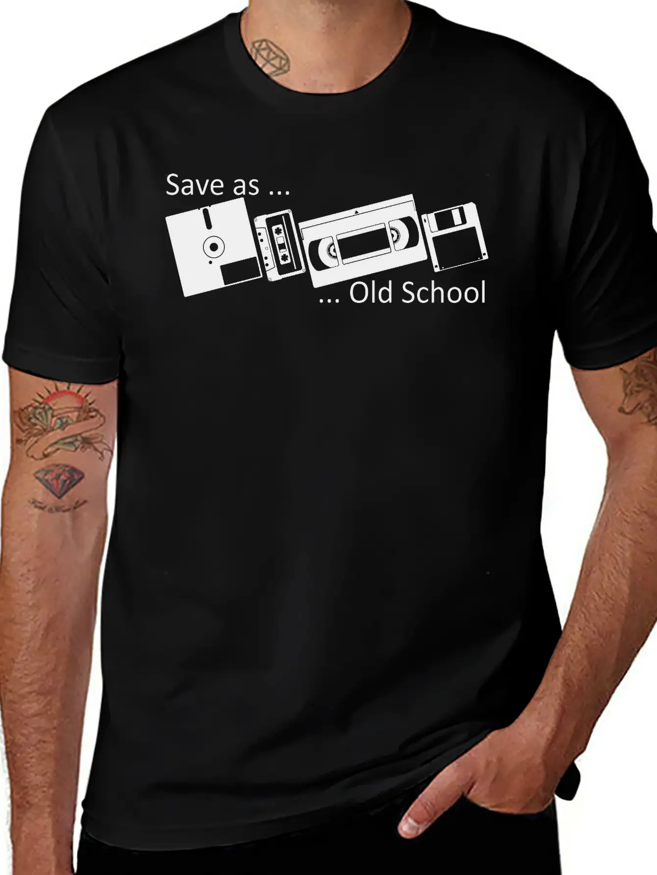 Save As ... Old School Classic Fit Graphic Tee For Daily Comfort – Unisex Cotton Shirt