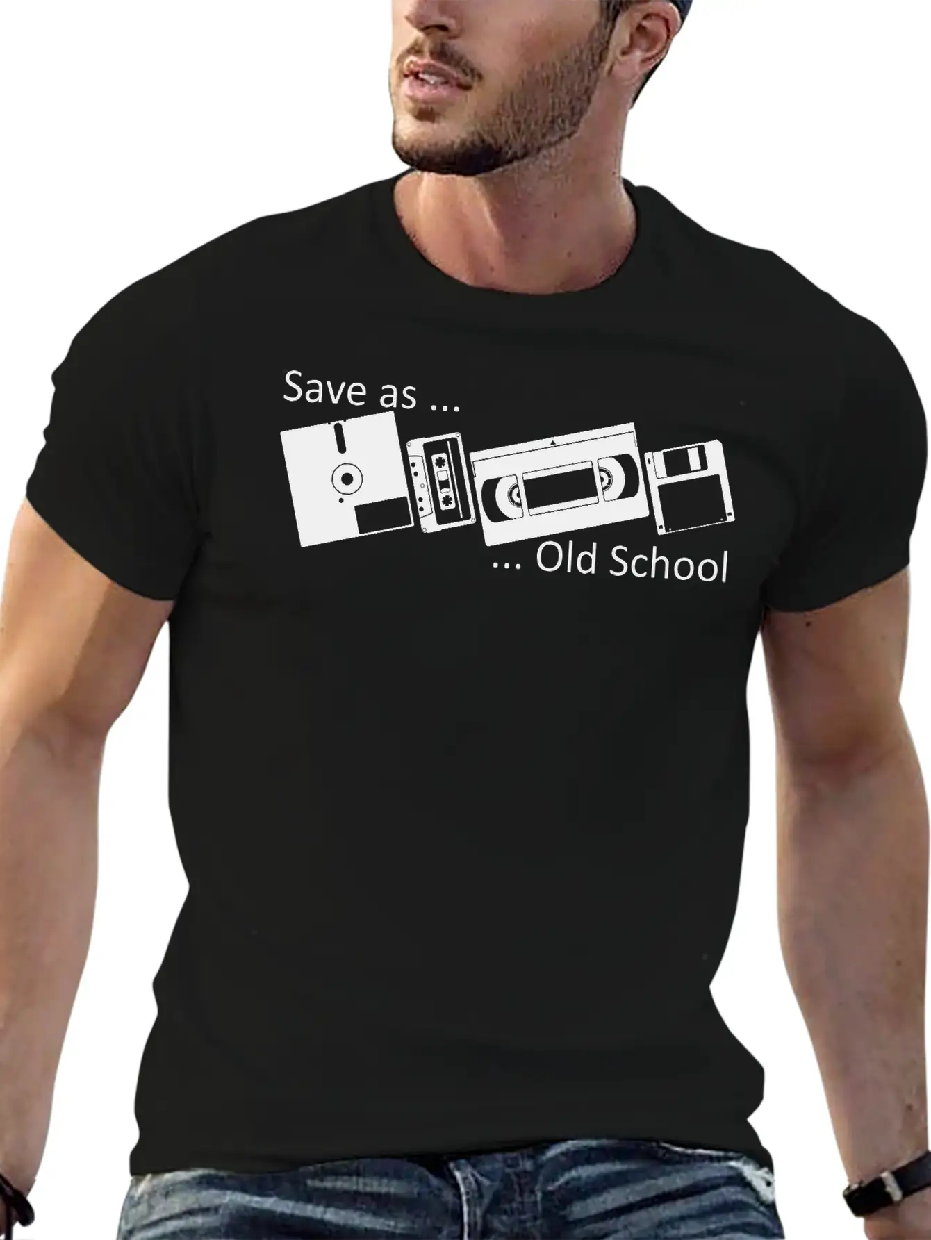 Save As ... Old School Classic Fit Graphic Tee For Daily Comfort – Unisex Cotton Shirt