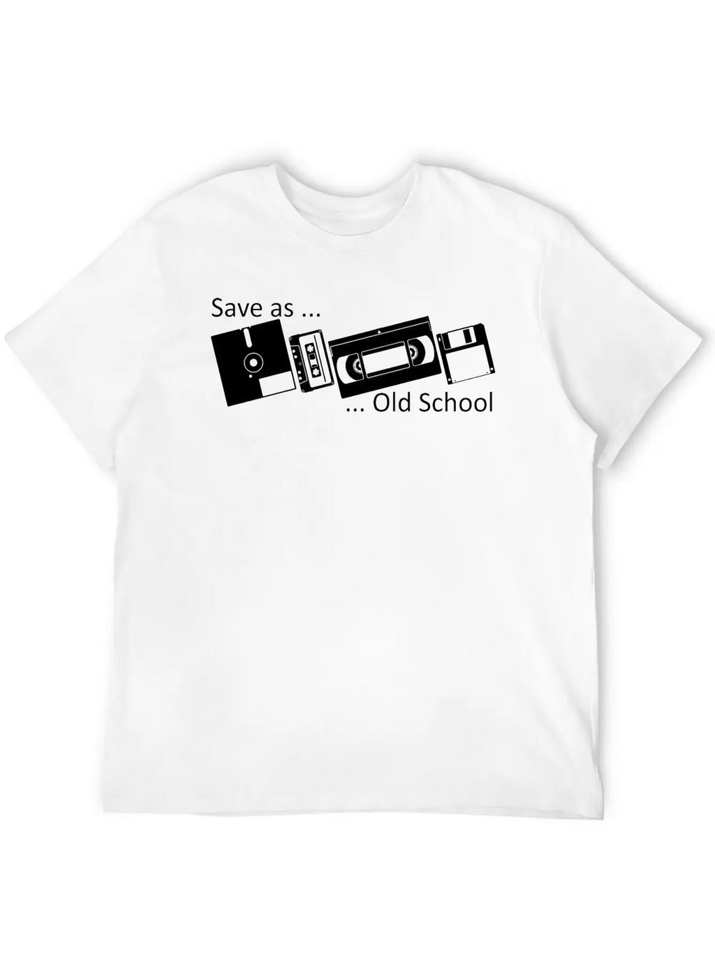 Save As ... Old School Classic Fit Graphic Tee For Daily Comfort – Unisex Cotton Shirt