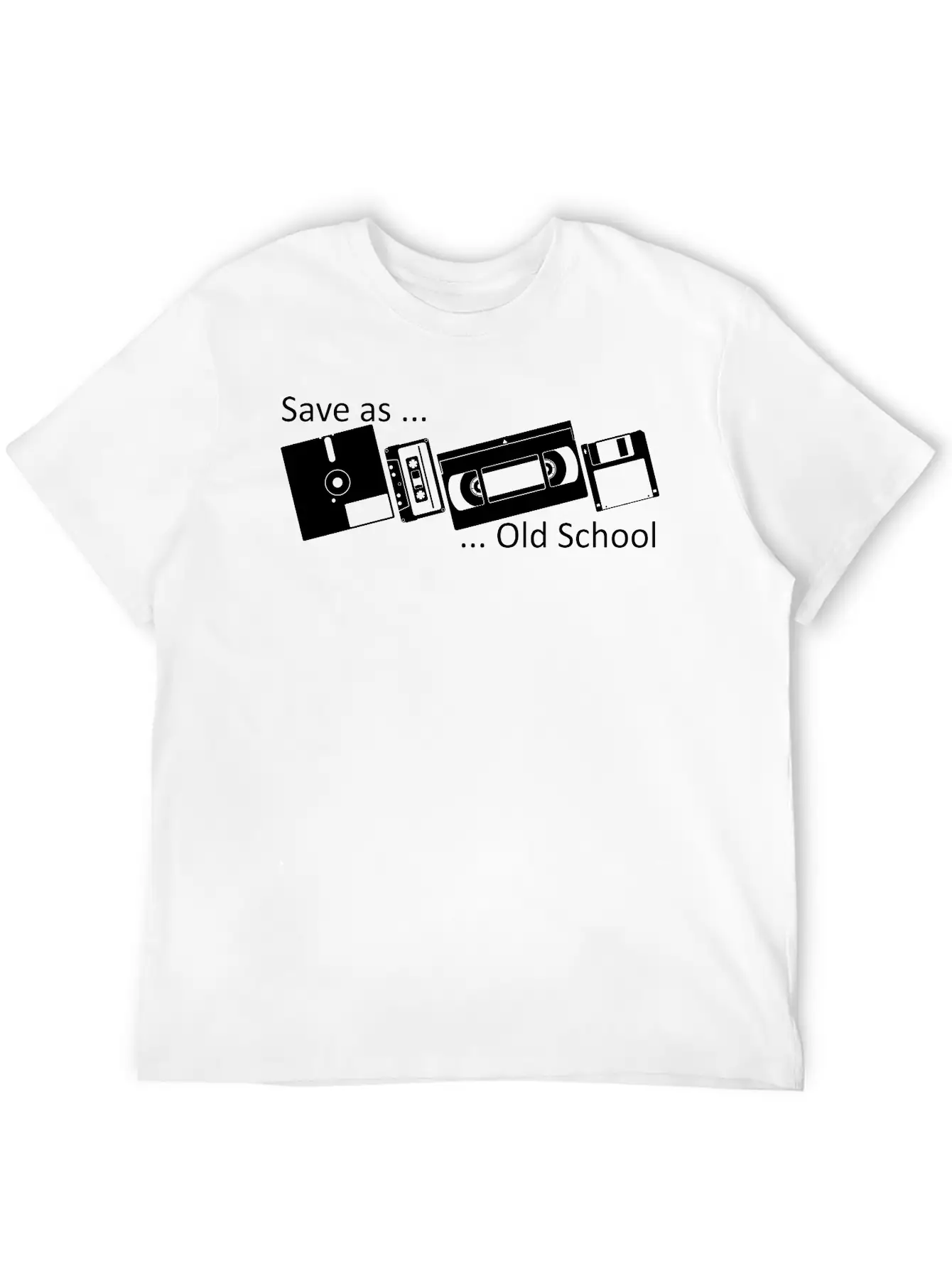 Save As ... Old School Classic Fit Graphic Tee For Daily Comfort – Unisex Cotton Shirt