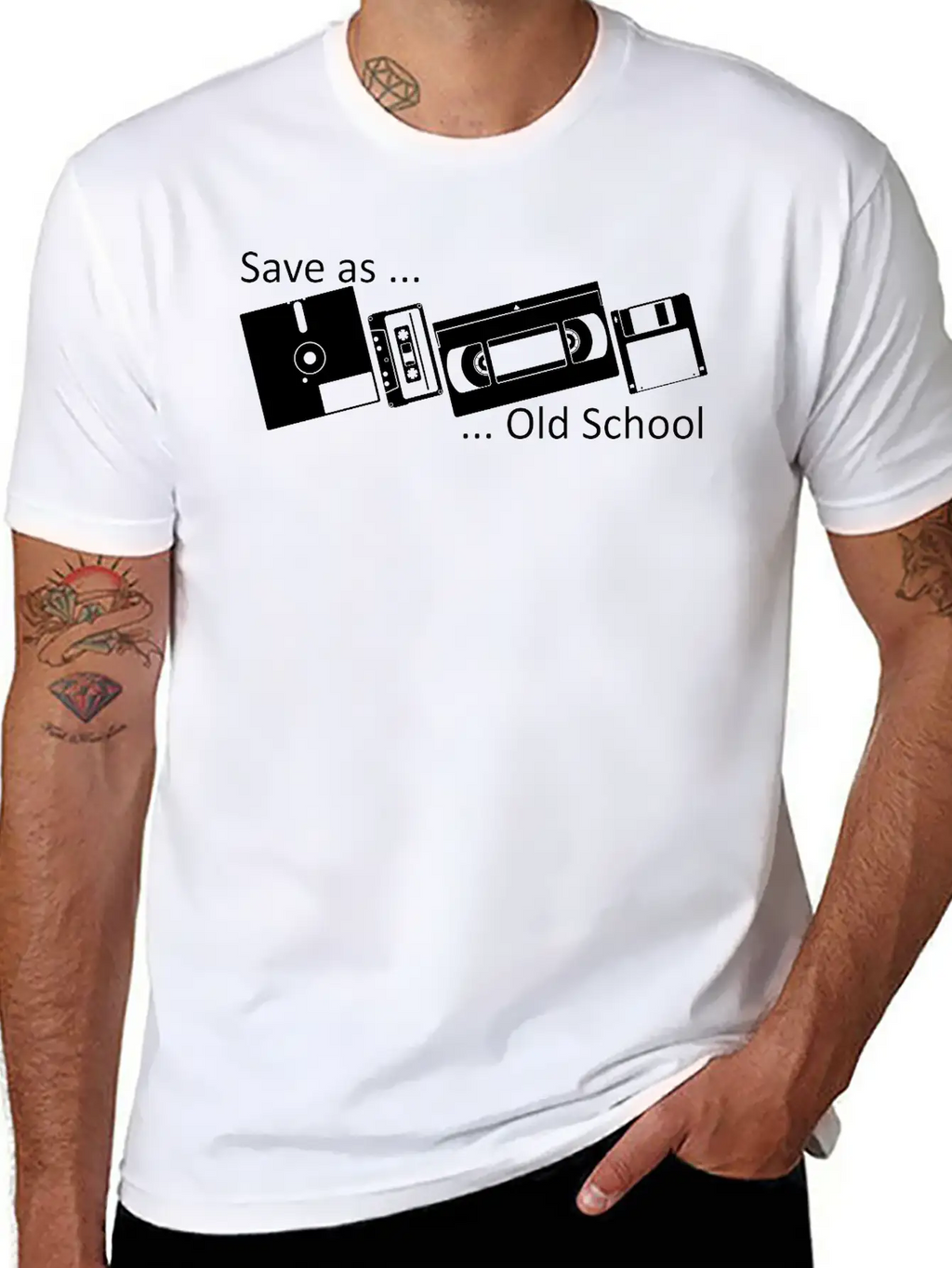 Save As ... Old School Classic Fit Graphic Tee For Daily Comfort – Unisex Cotton Shirt