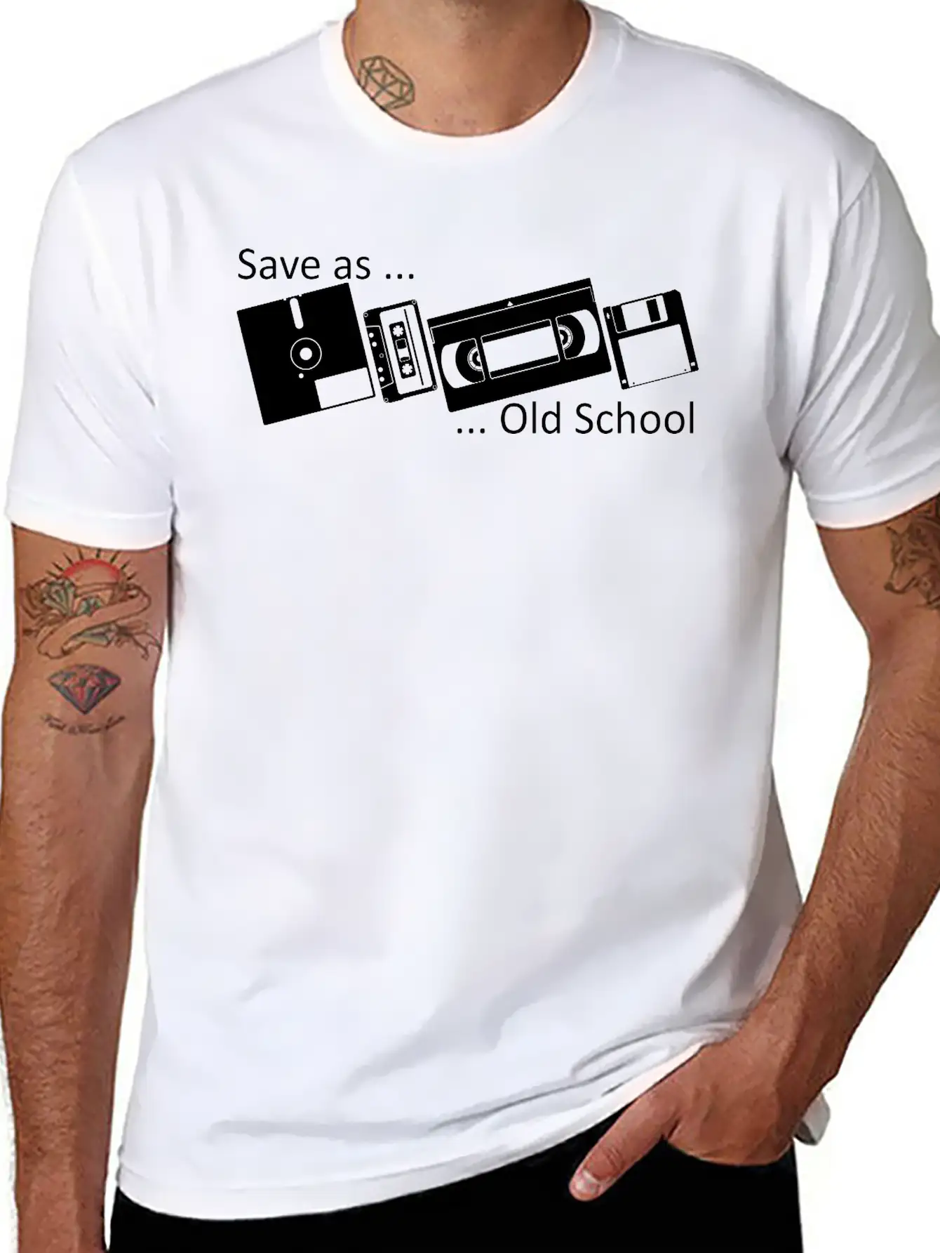 Save As ... Old School Classic Fit Graphic Tee For Daily Comfort – Unisex Cotton Shirt