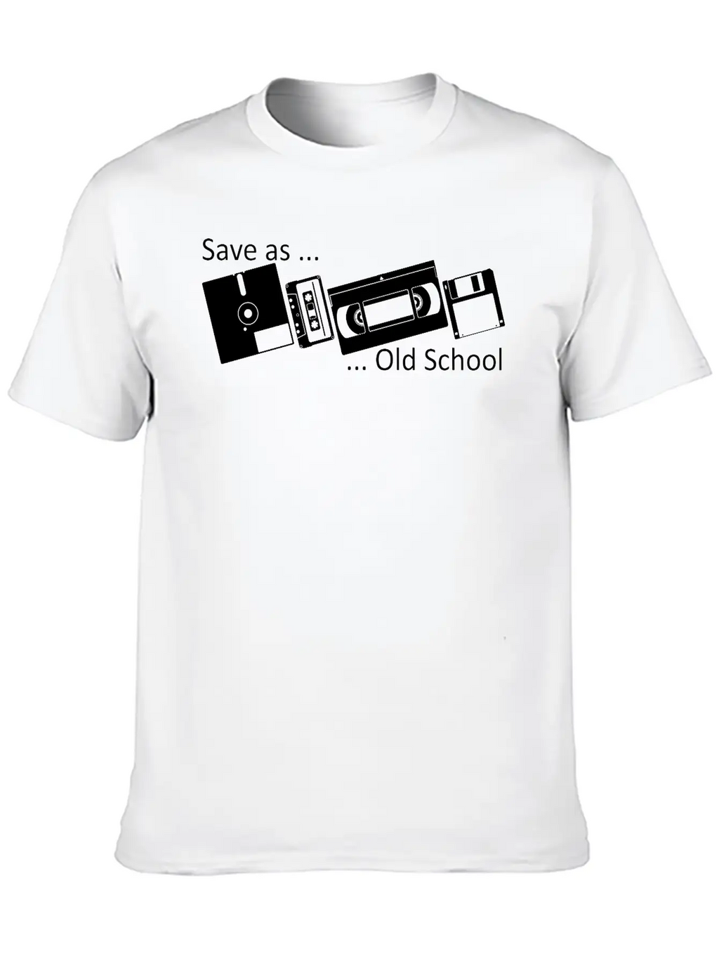Save As ... Old School Classic Fit Graphic Tee For Daily Comfort – Unisex Cotton Shirt