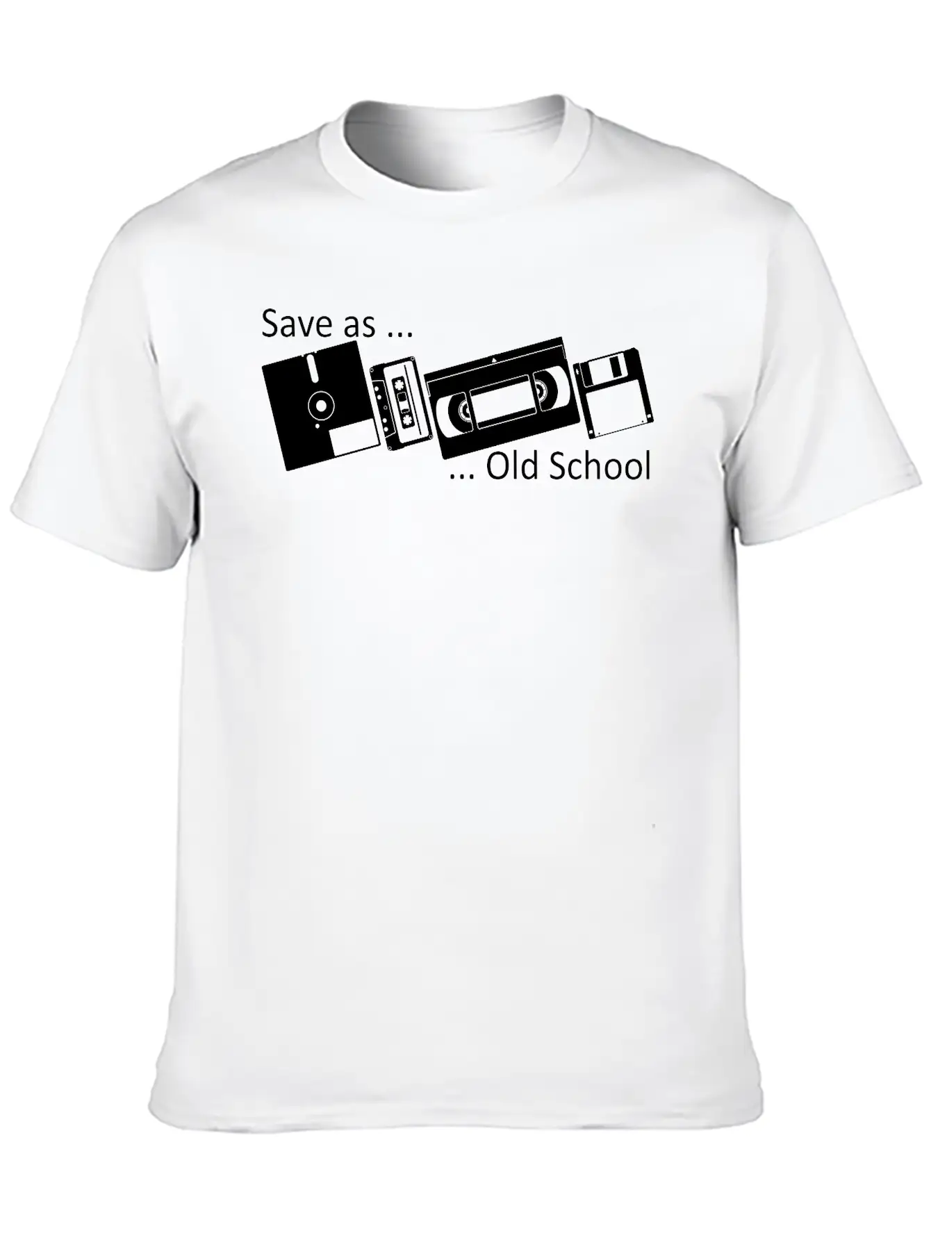 Save As ... Old School Classic Fit Graphic Tee For Daily Comfort – Unisex Cotton Shirt