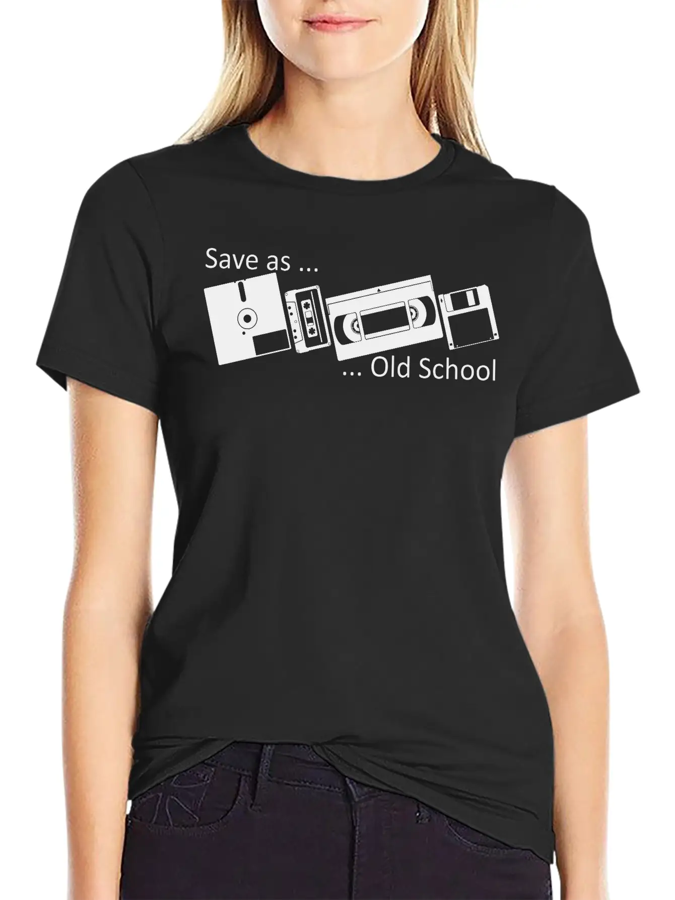 Save As ... Old School Classic Fit Graphic Tee For Daily Comfort – Unisex Cotton Shirt