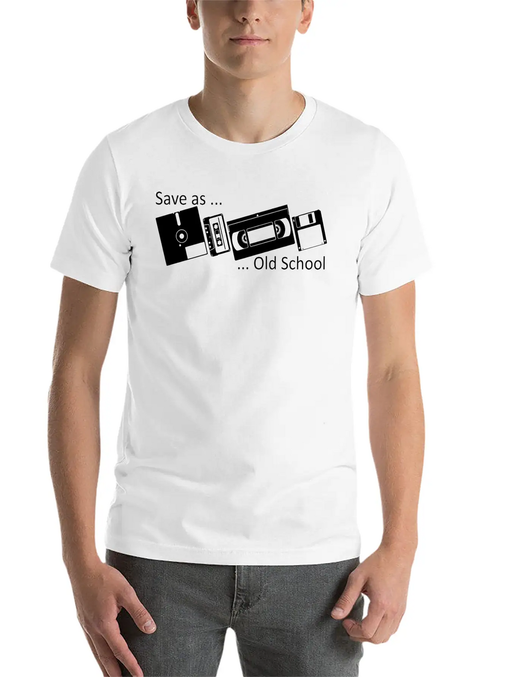 Save As ... Old School Classic Fit Graphic Tee For Daily Comfort – Unisex Cotton Shirt
