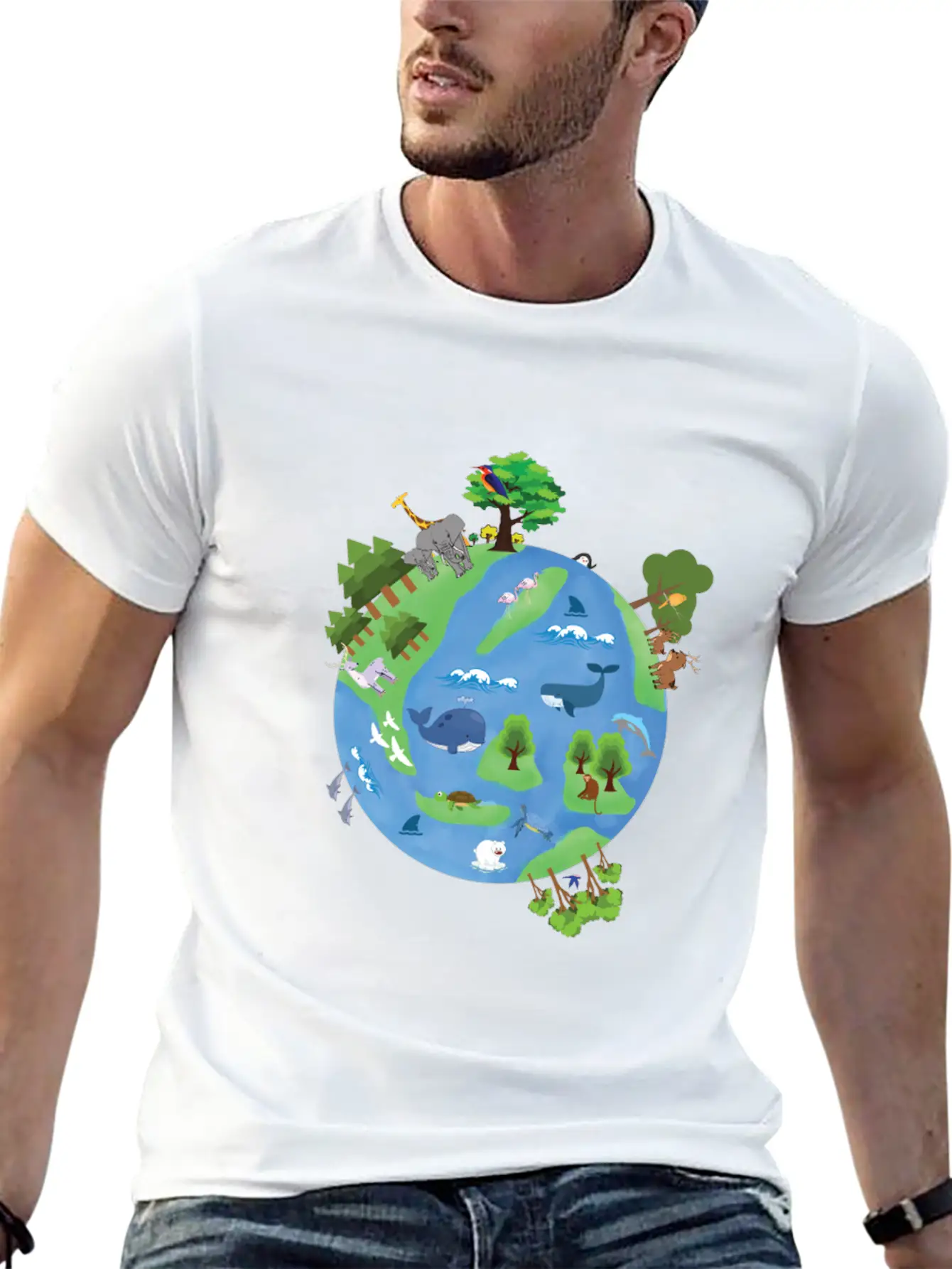 Save Earth Save Us, Earth Day Unisex Casual T-Shirt – Clean Design For Daily Comfort
