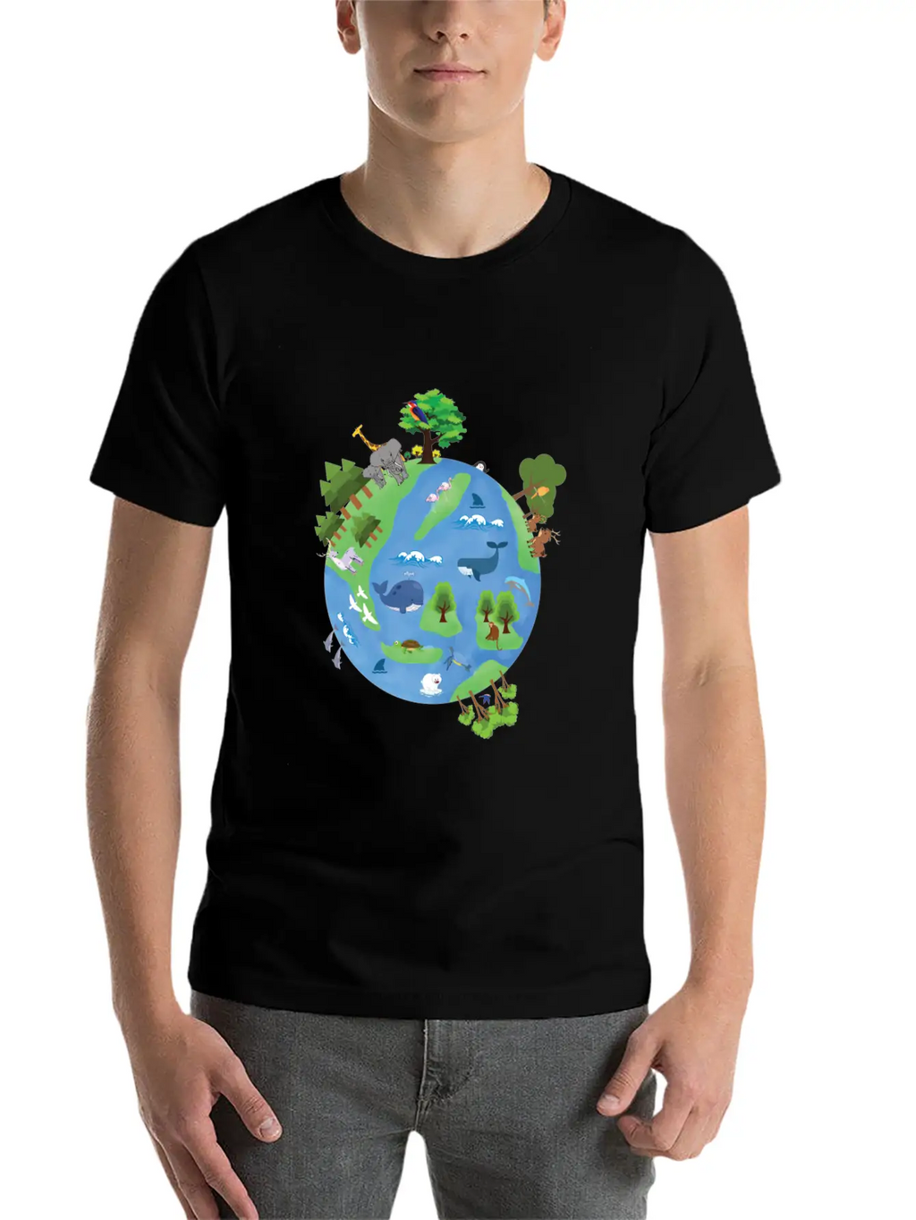 Save Earth Save Us, Earth Day Unisex Casual T-Shirt – Clean Design For Daily Comfort