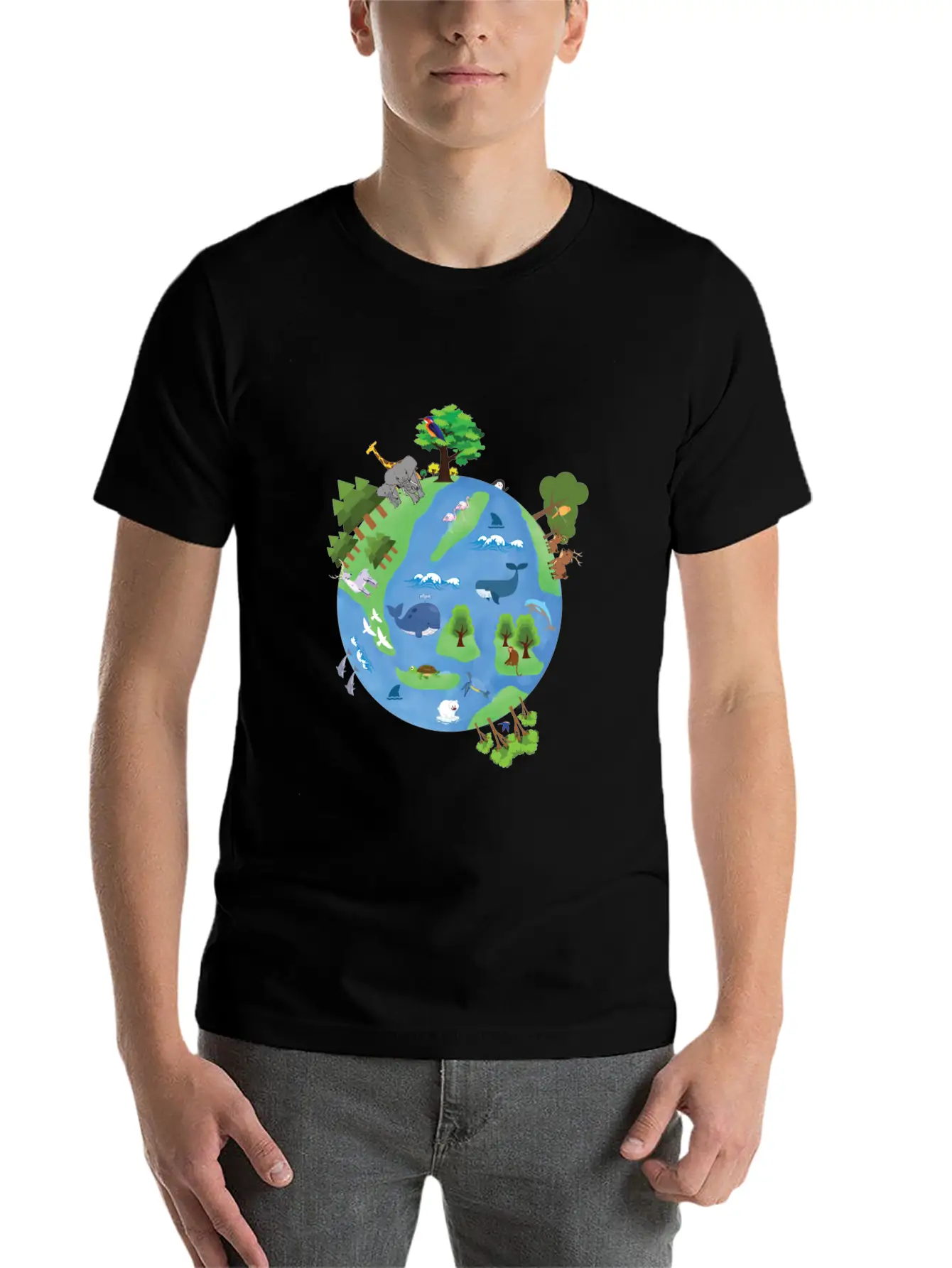 Save Earth Save Us, Earth Day Unisex Casual T-Shirt – Clean Design For Daily Comfort