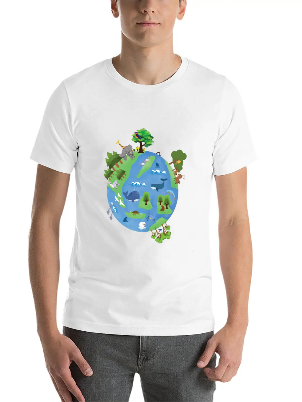 Save Earth Save Us, Earth Day Unisex Casual T-Shirt – Clean Design For Daily Comfort