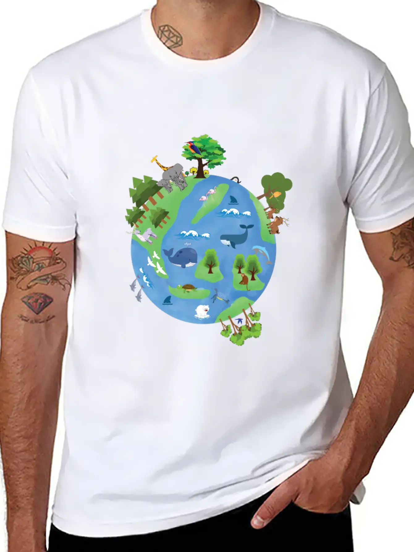 Save Earth Save Us, Earth Day Unisex Casual T-Shirt – Clean Design For Daily Comfort