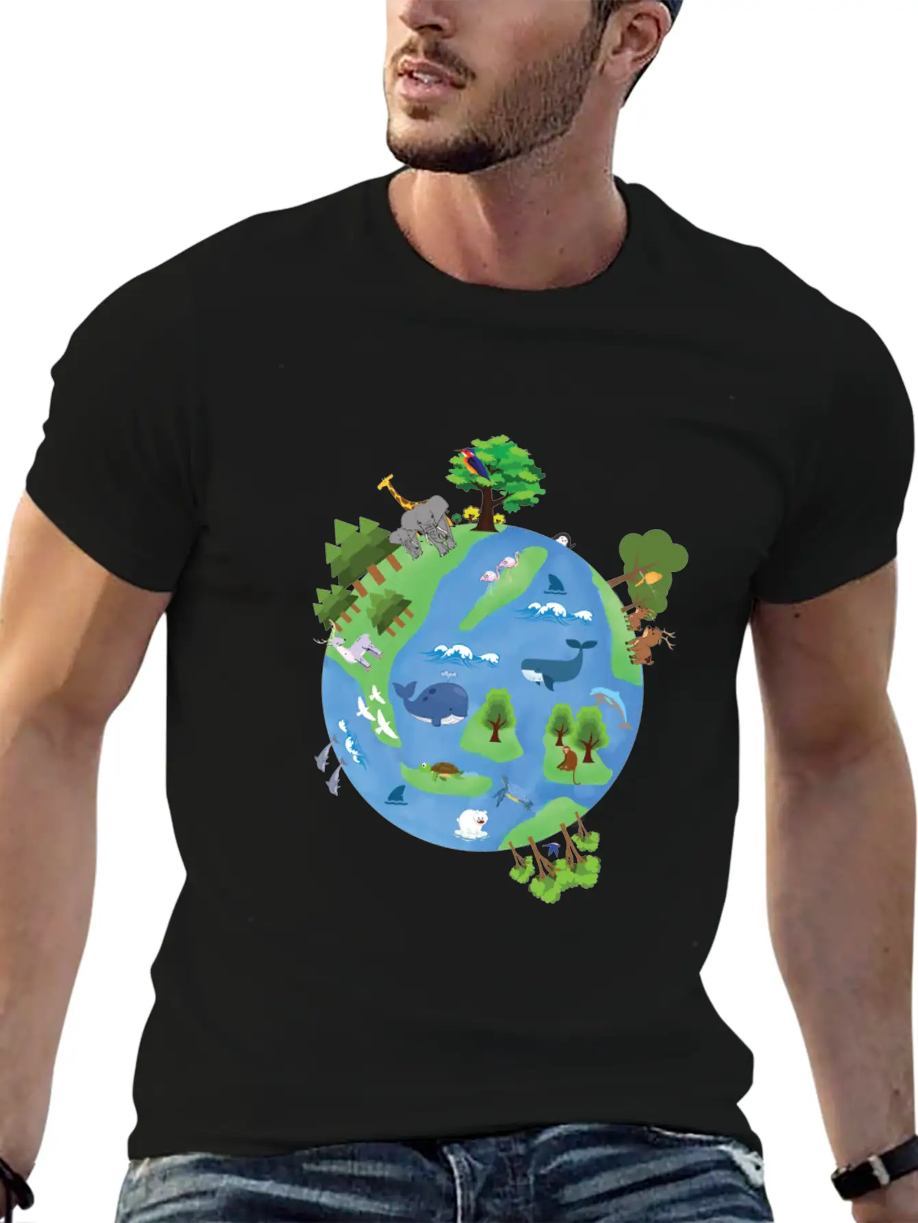 Save Earth Save Us, Earth Day Unisex Casual T-Shirt – Clean Design For Daily Comfort