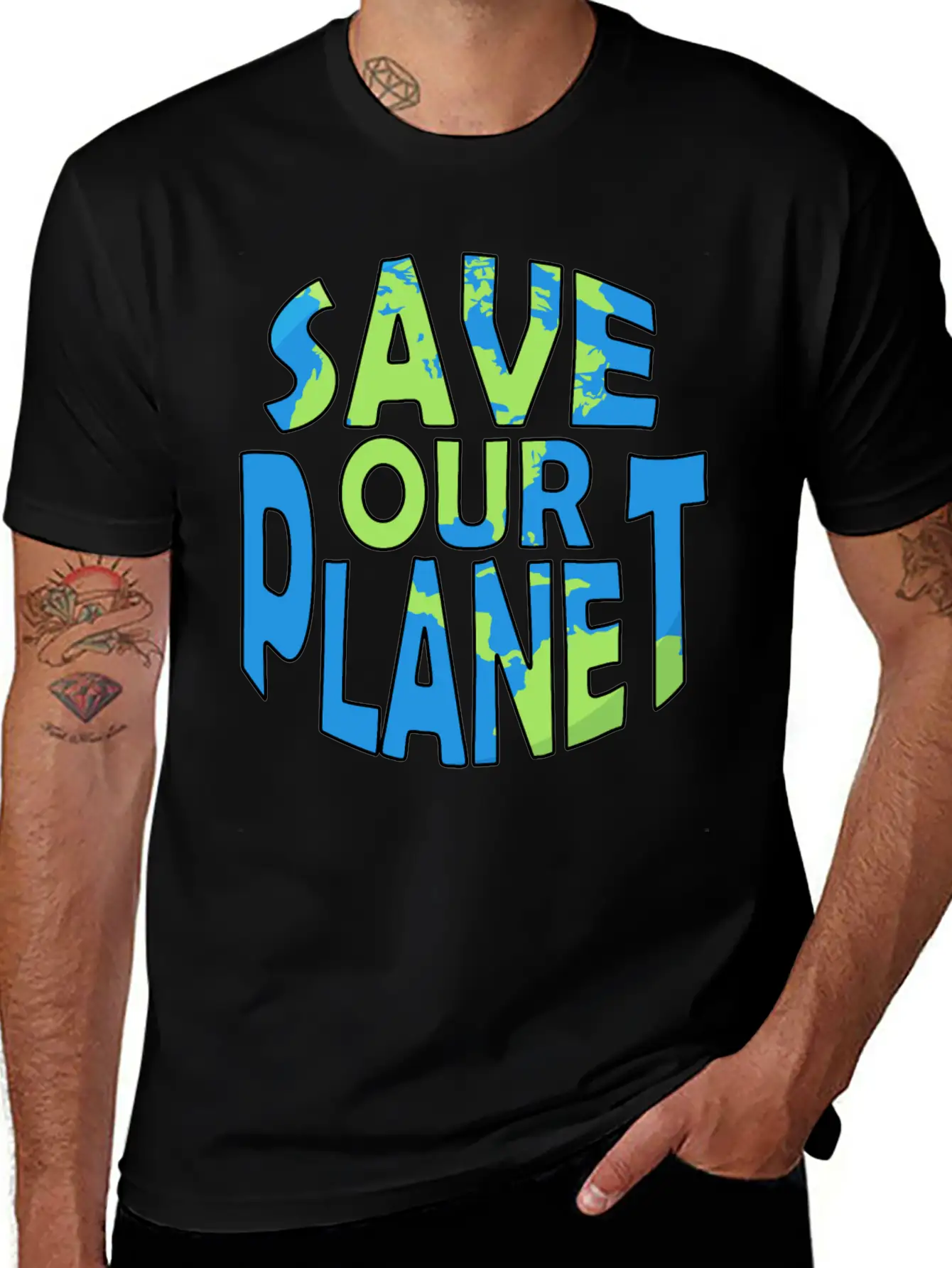 Save Our Planet Climate Change Gift Ecology Unisex Casual T-Shirt – Clean Design For Daily Comfort
