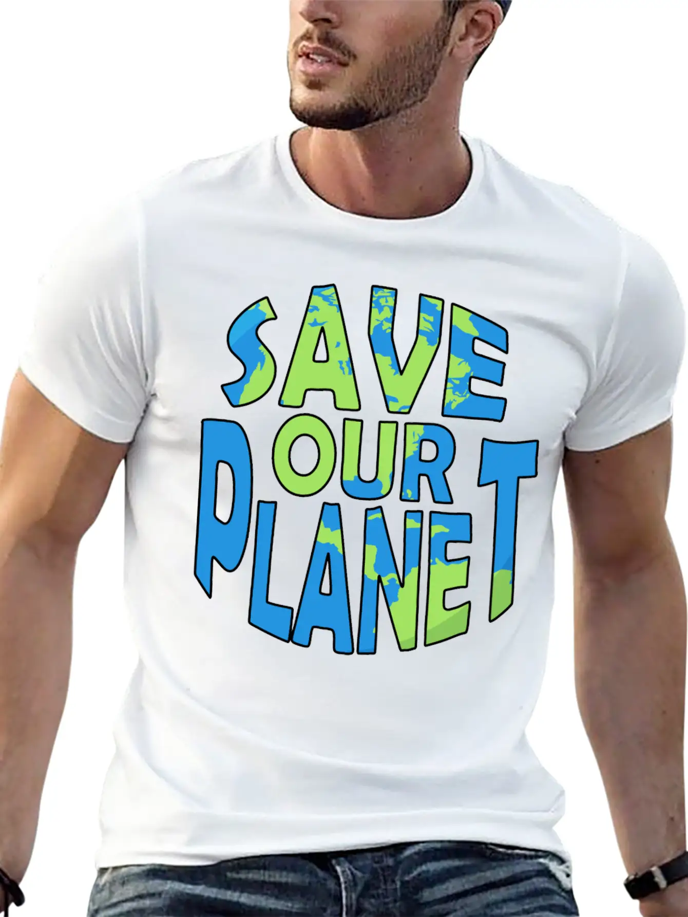 Save Our Planet Climate Change Gift Ecology Unisex Casual T-Shirt – Clean Design For Daily Comfort