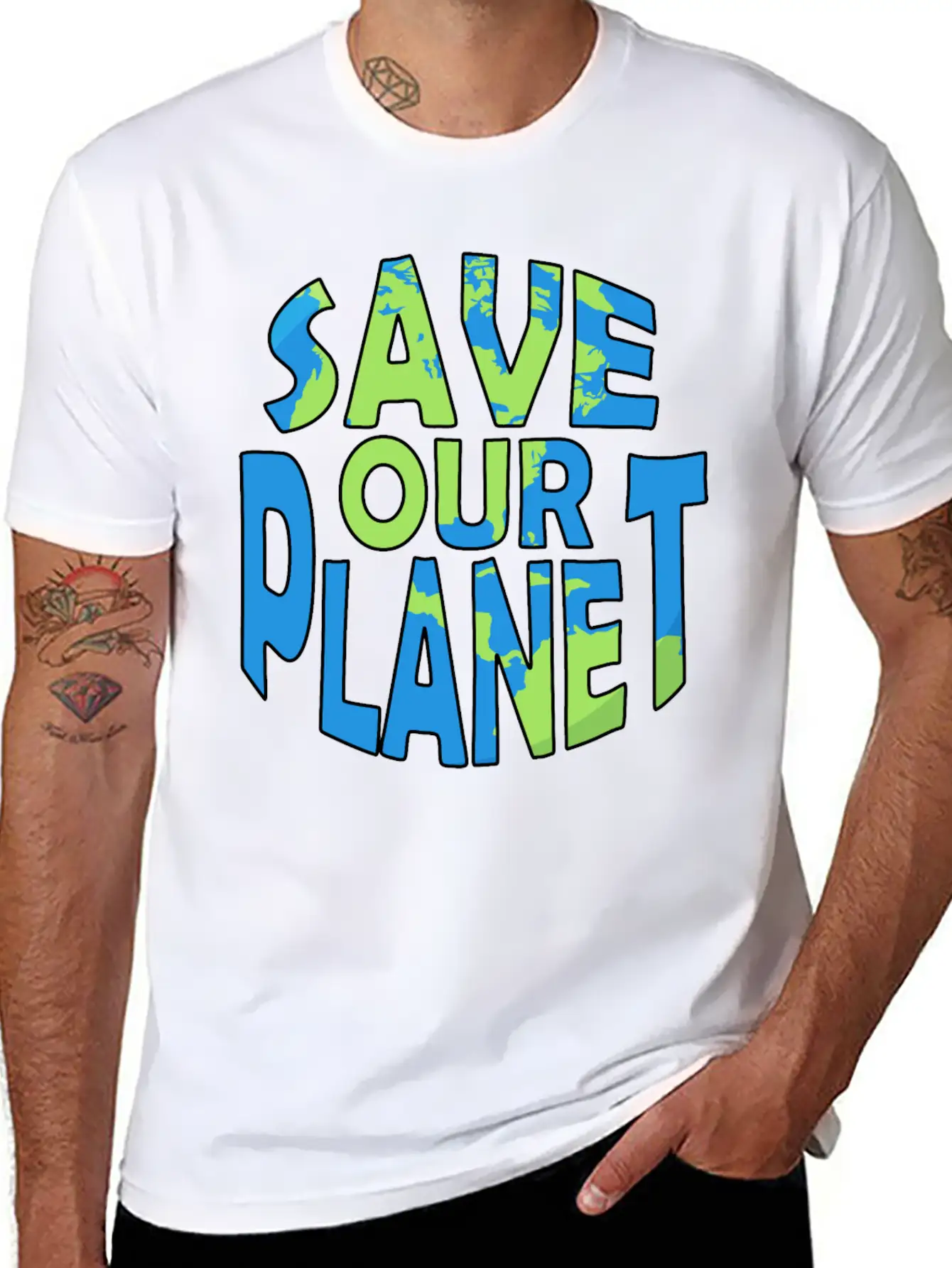Save Our Planet Climate Change Gift Ecology Unisex Casual T-Shirt – Clean Design For Daily Comfort