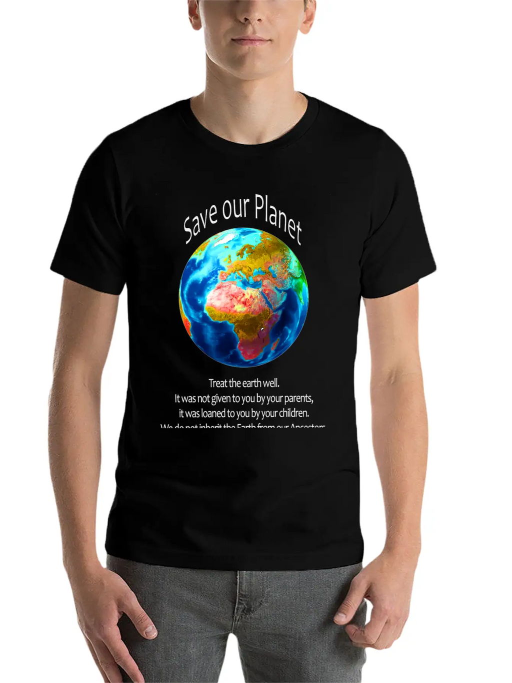 Save Our Planet Unisex Casual T-Shirt – Clean Design For Daily Comfort