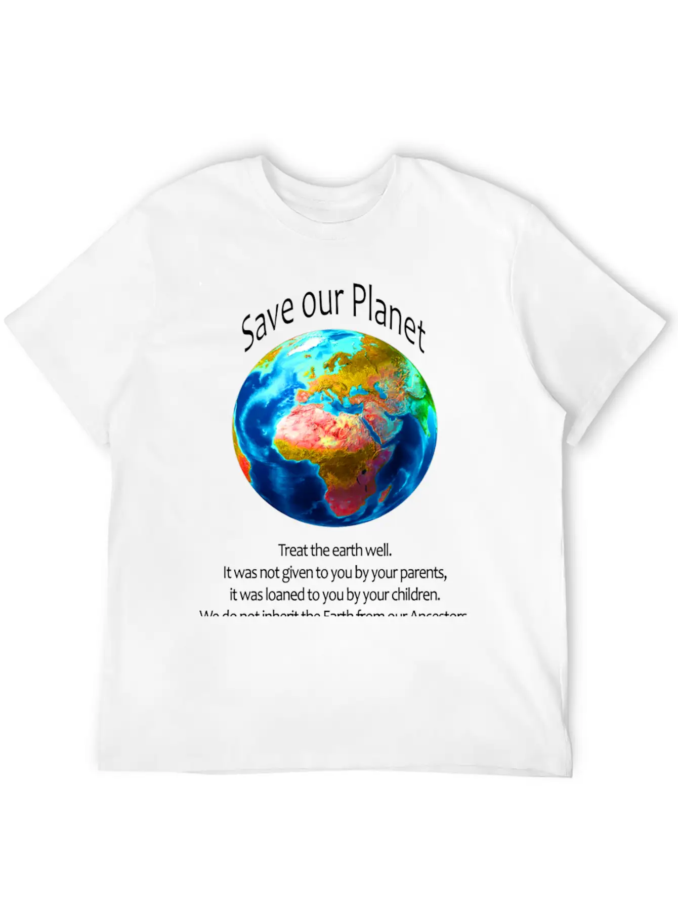 Save Our Planet Unisex Casual T-Shirt – Clean Design For Daily Comfort
