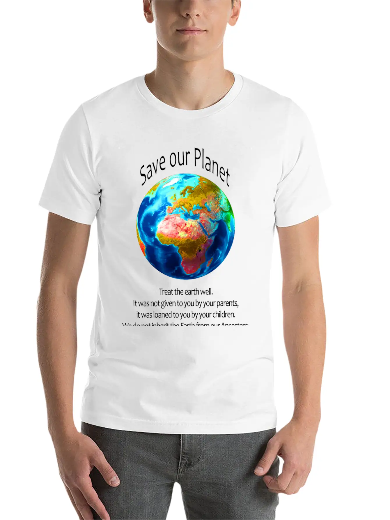 Save Our Planet Unisex Casual T-Shirt – Clean Design For Daily Comfort