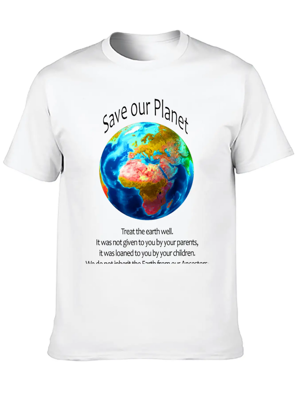 Save Our Planet Unisex Casual T-Shirt – Clean Design For Daily Comfort