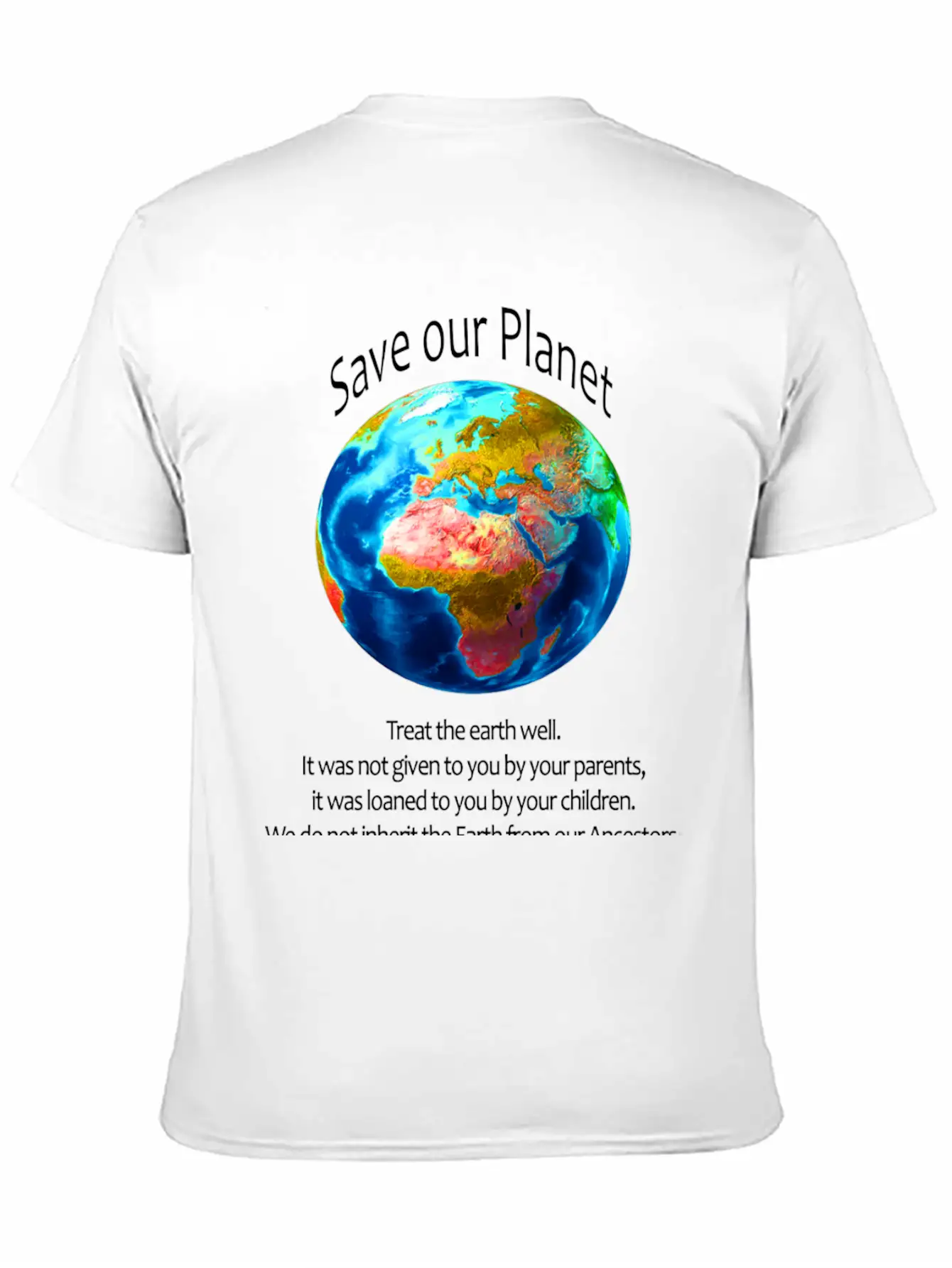 Save Our Planet Unisex Casual T-Shirt – Clean Design For Daily Comfort