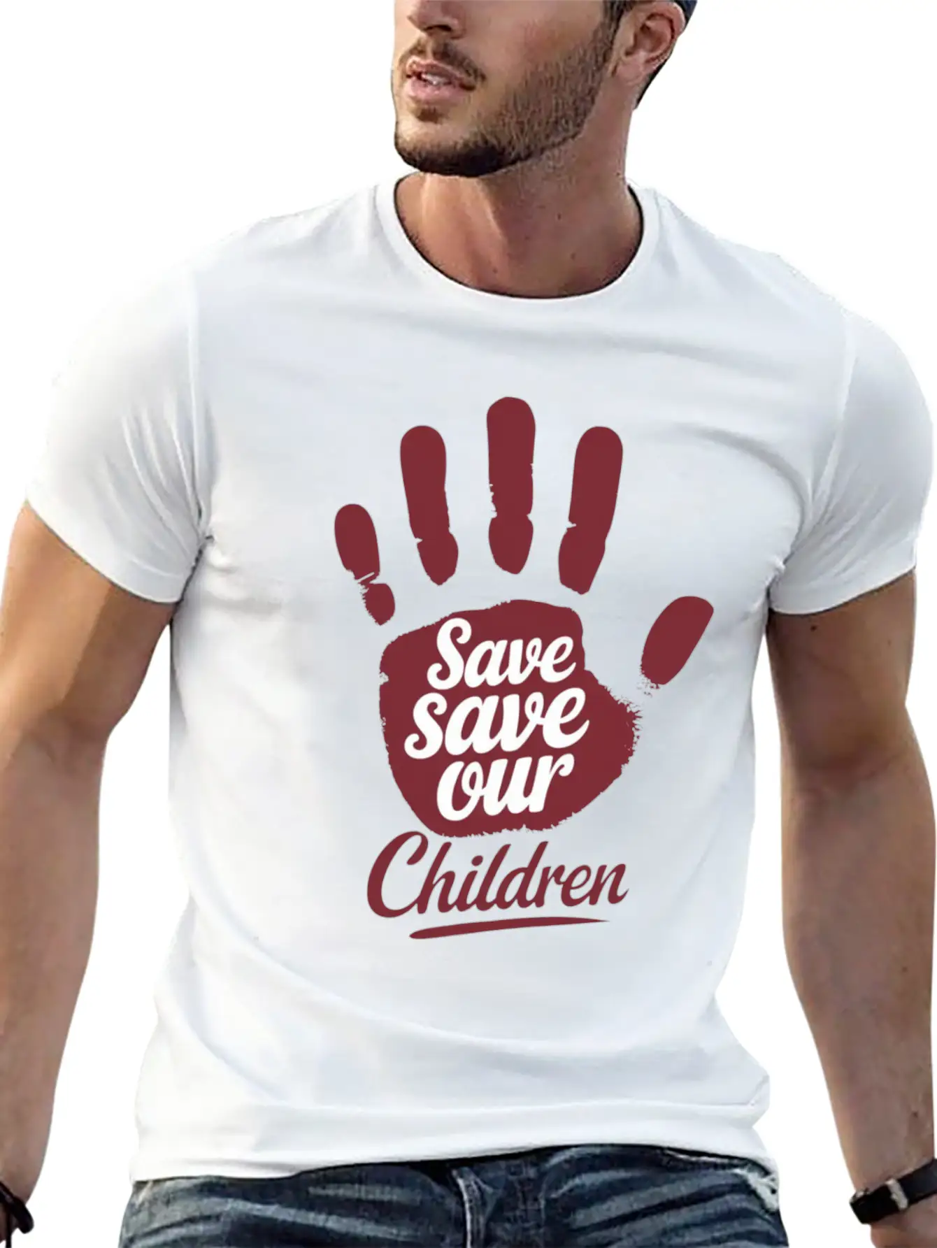 Save Save Our Children Unisex Casual T-Shirt – Clean Design For Daily Comfort