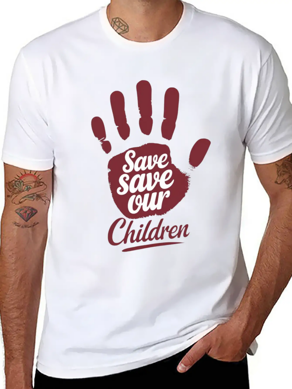 Save Save Our Children Unisex Casual T-Shirt – Clean Design For Daily Comfort