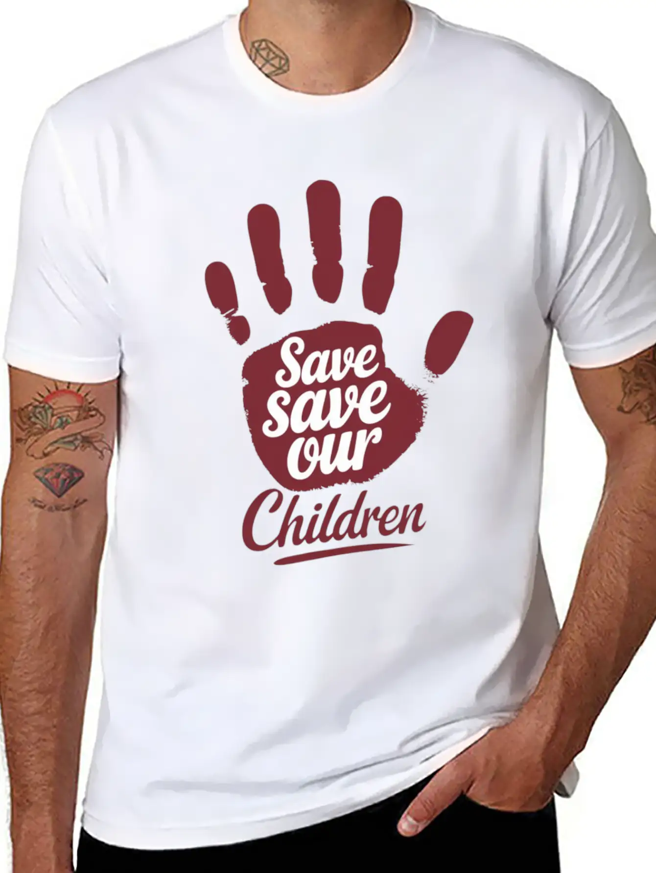 Save Save Our Children Unisex Casual T-Shirt – Clean Design For Daily Comfort