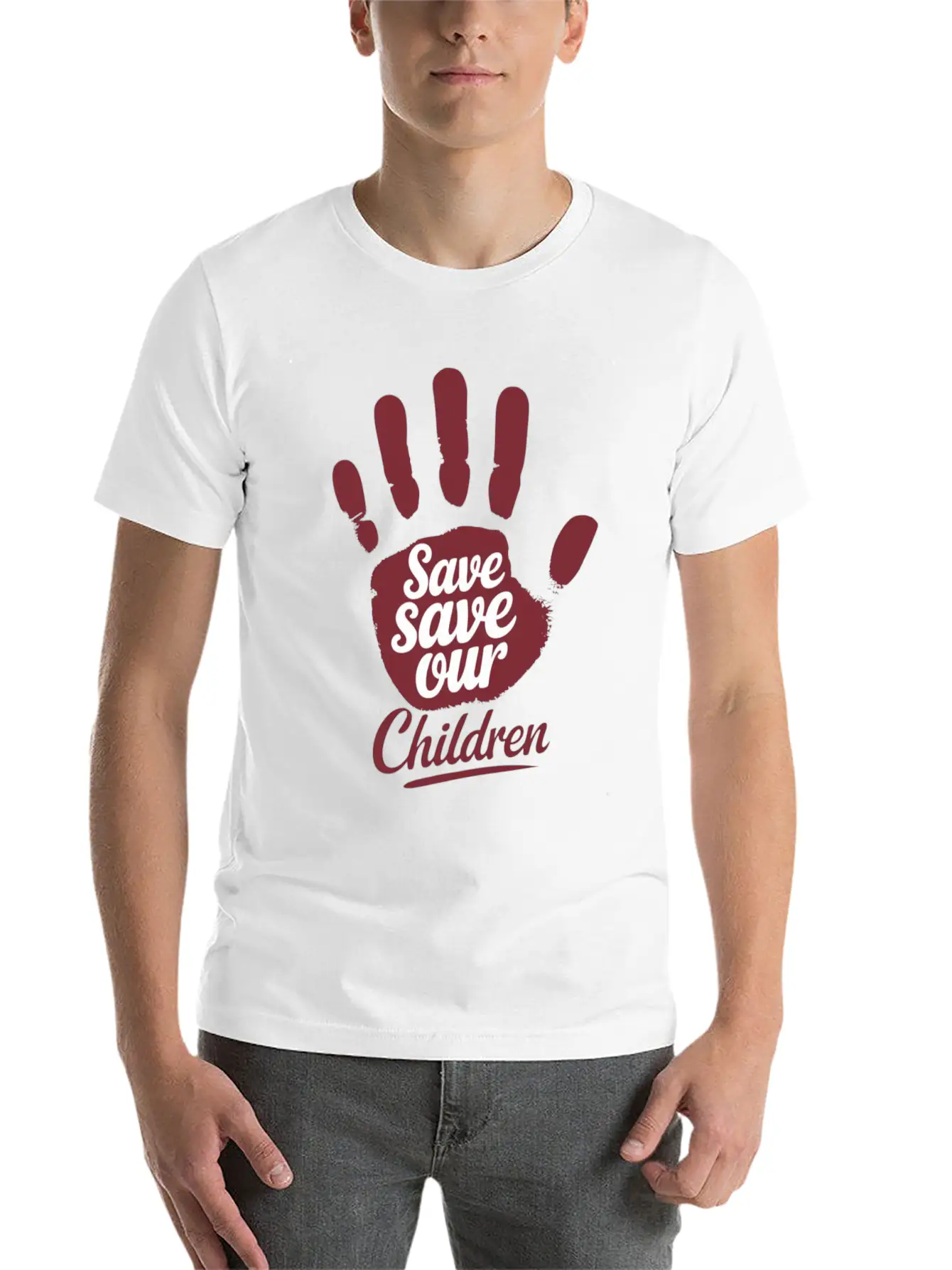 Save Save Our Children Unisex Casual T-Shirt – Clean Design For Daily Comfort