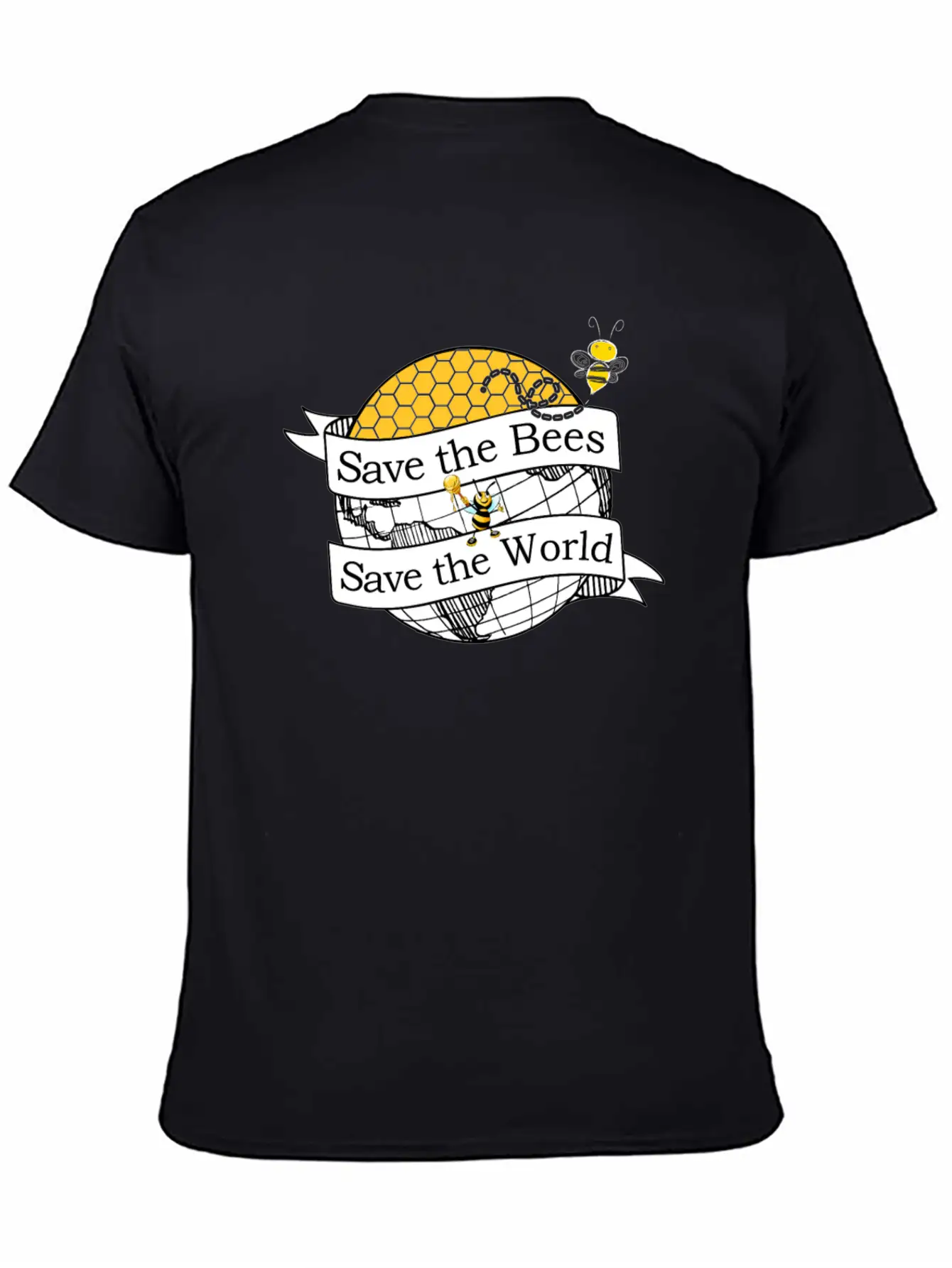 Save The Bees Save The World Beekeeping Beekeeper Unisex Casual T-Shirt – Clean Design For Daily Comfort