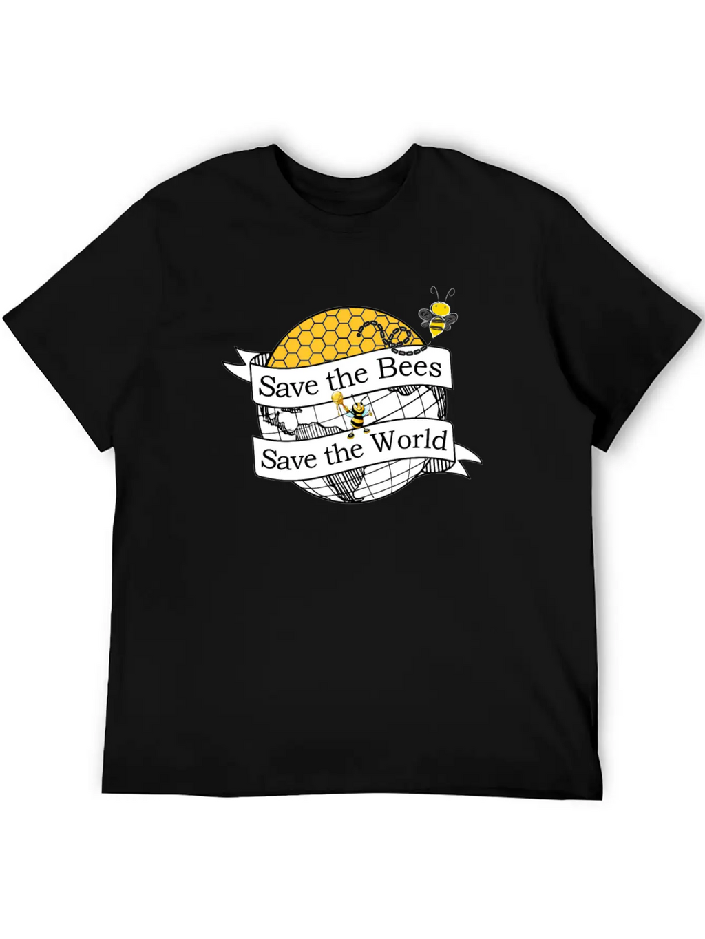 Save The Bees Save The World Beekeeping Beekeeper Unisex Casual T-Shirt – Clean Design For Daily Comfort