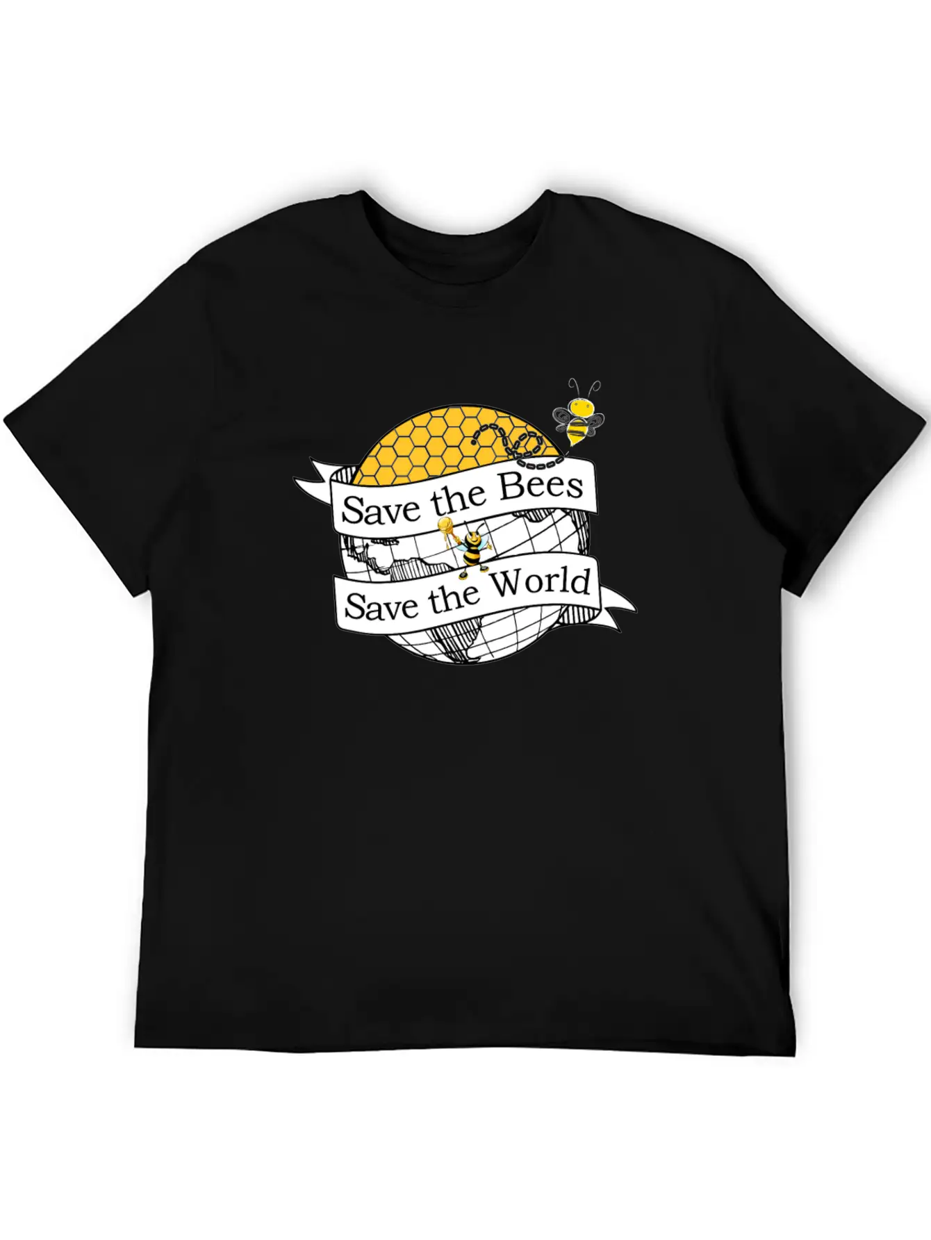 Save The Bees Save The World Beekeeping Beekeeper Unisex Casual T-Shirt – Clean Design For Daily Comfort
