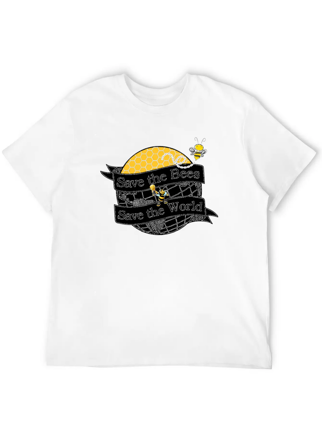 Save The Bees Save The World Beekeeping Beekeeper Unisex Casual T-Shirt – Clean Design For Daily Comfort