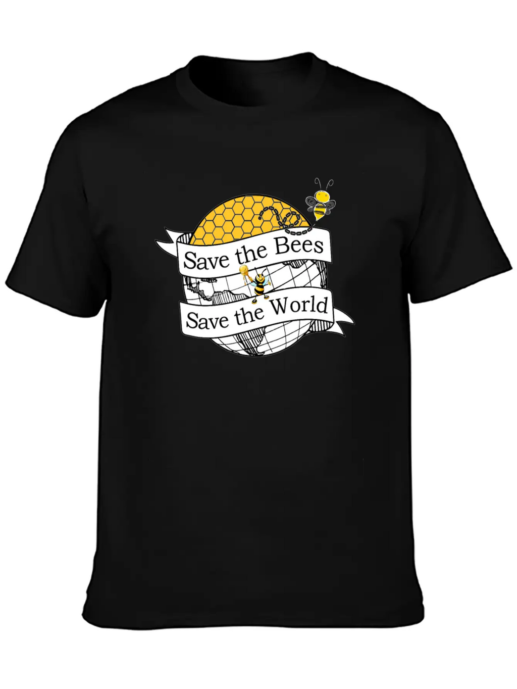 Save The Bees Save The World Beekeeping Beekeeper Unisex Casual T-Shirt – Clean Design For Daily Comfort