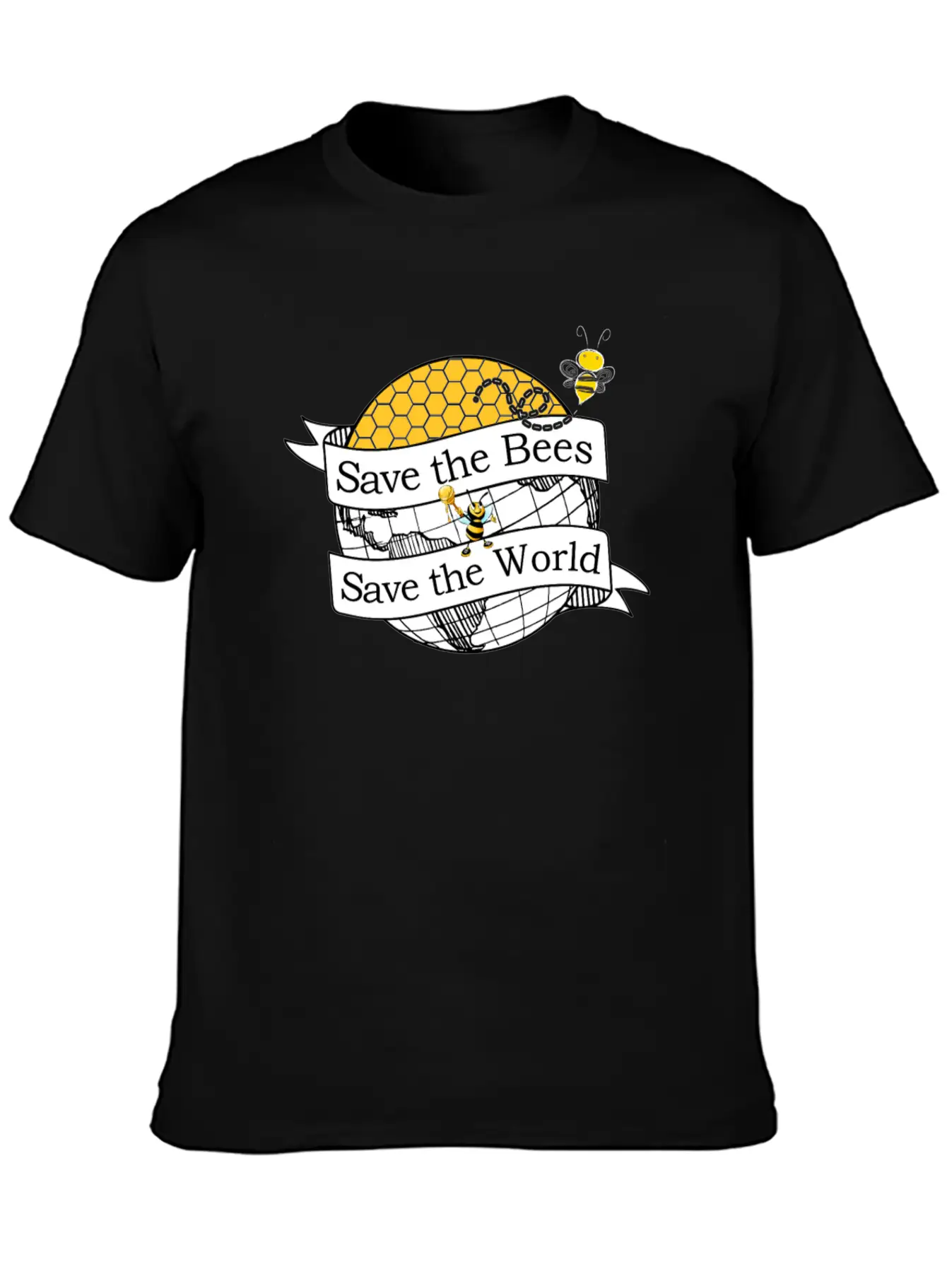 Save The Bees Save The World Beekeeping Beekeeper Unisex Casual T-Shirt – Clean Design For Daily Comfort