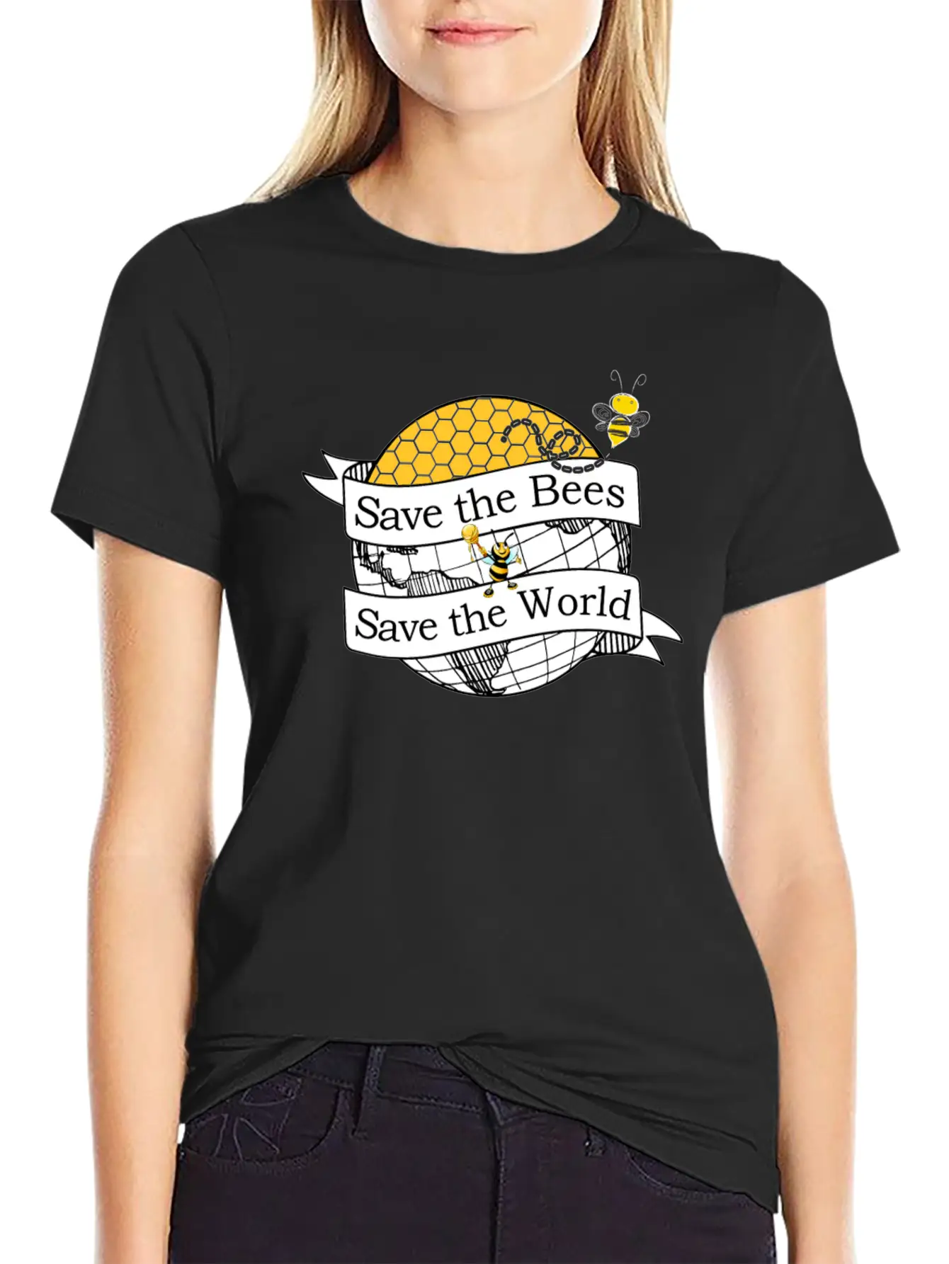 Save The Bees Save The World Beekeeping Beekeeper Unisex Casual T-Shirt – Clean Design For Daily Comfort