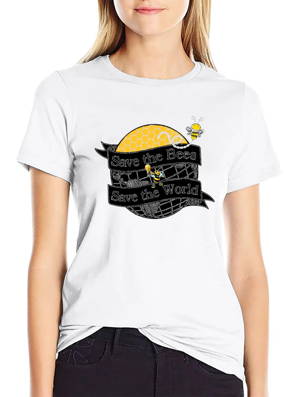 Save The Bees Save The World Beekeeping Beekeeper Unisex Casual T-Shirt – Clean Design For Daily Comfort