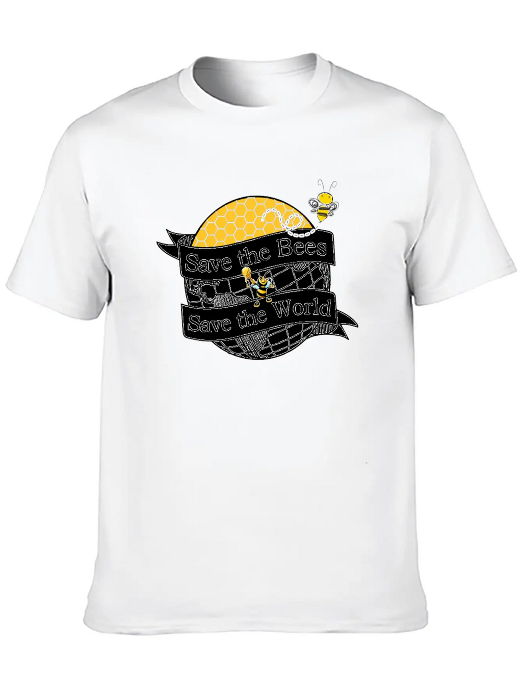 Save The Bees Save The World Beekeeping Beekeeper Unisex Casual T-Shirt – Clean Design For Daily Comfort