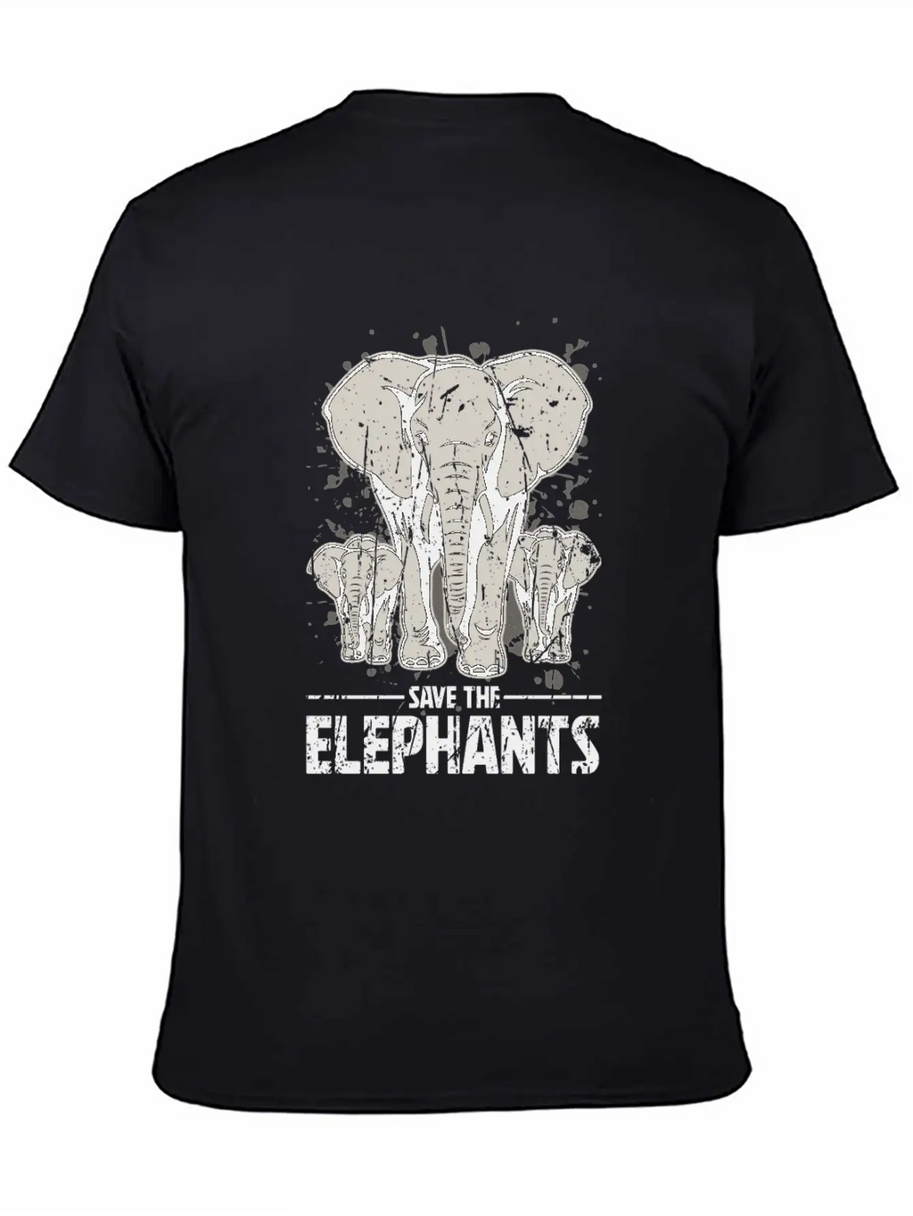 Save The Elephants - Elephant Casual Graphic T-Shirt – Simple And Comfortable Daily Wear